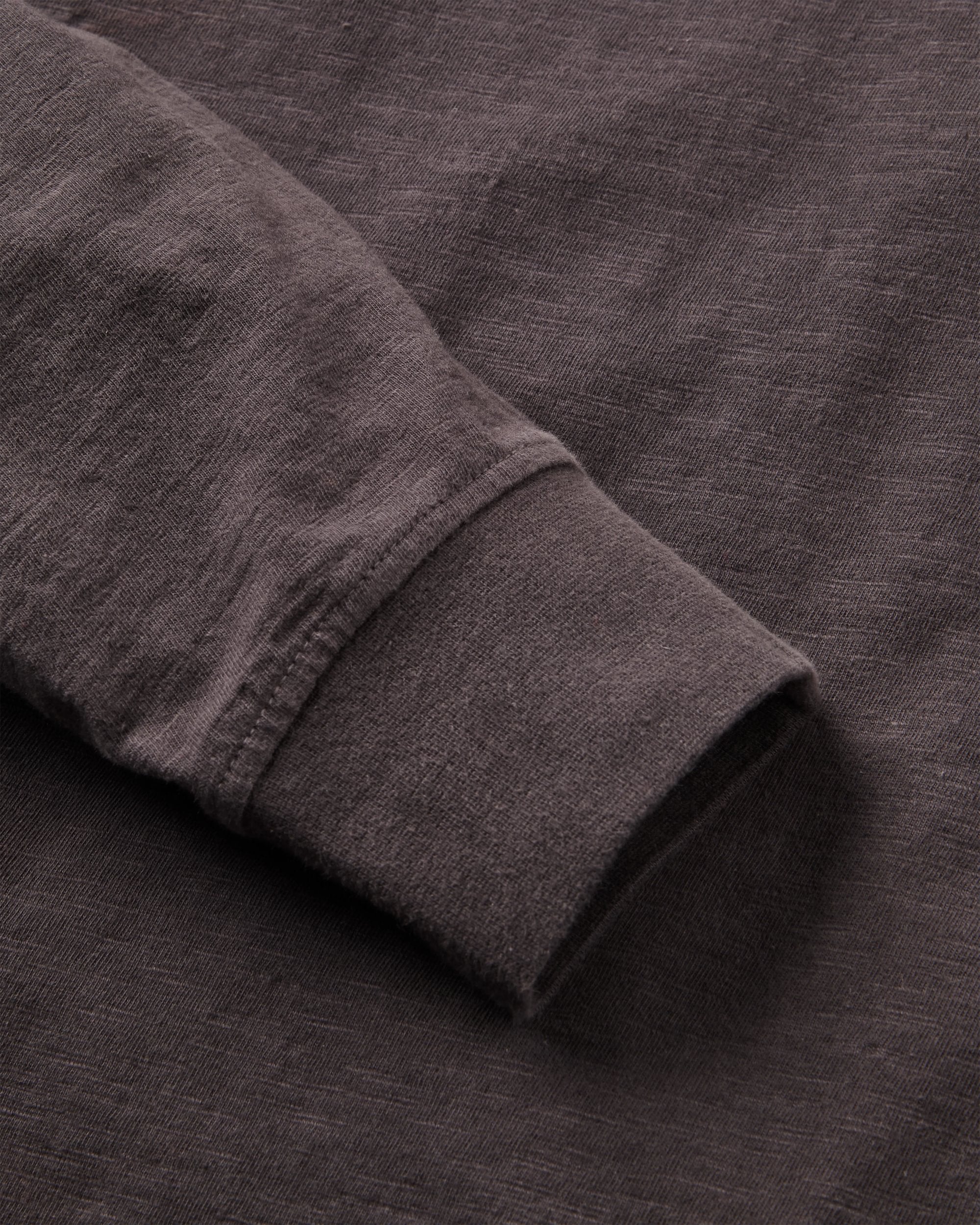 Headland LS Slub Henley - Faded Black