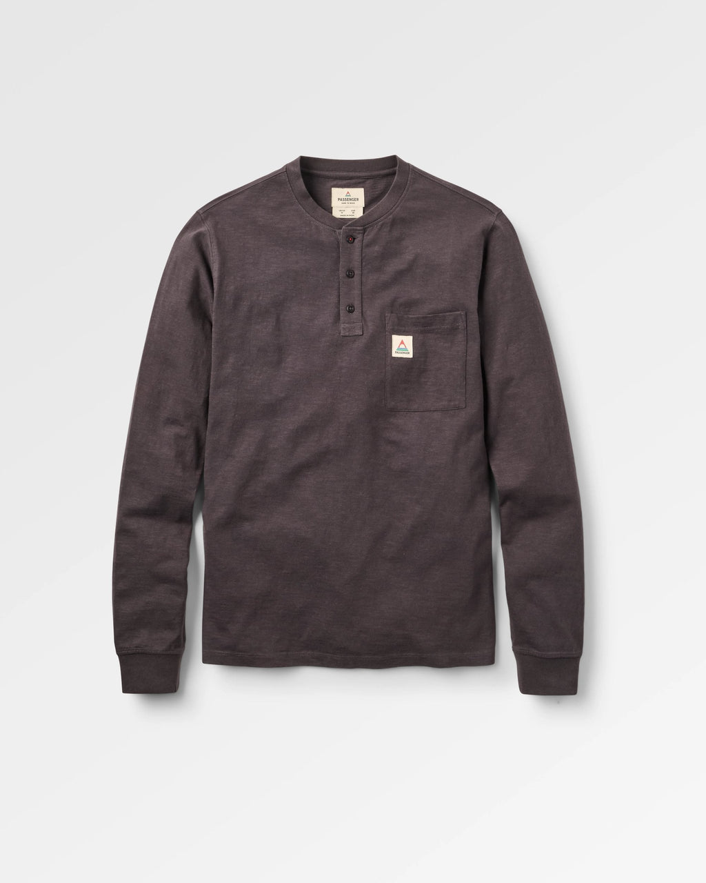 Headland LS Slub Henley - Faded Black