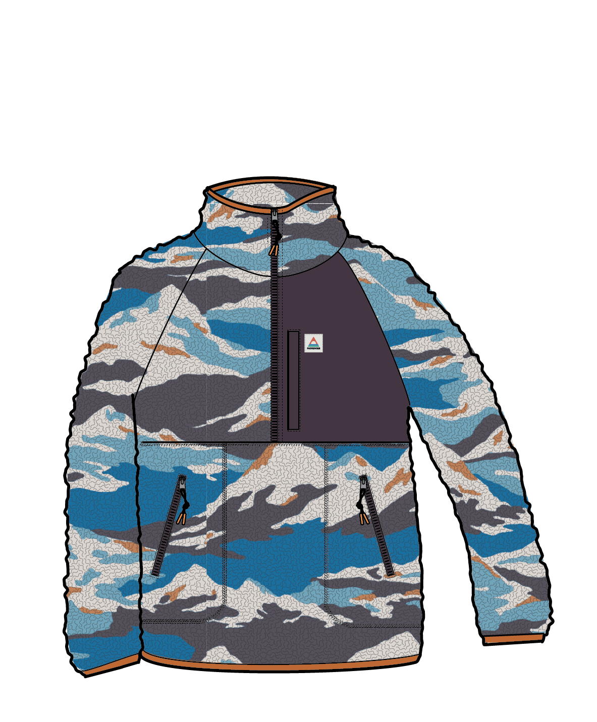 Home Recycled Sherpa Fleece - Mount Scenic Azure Blue