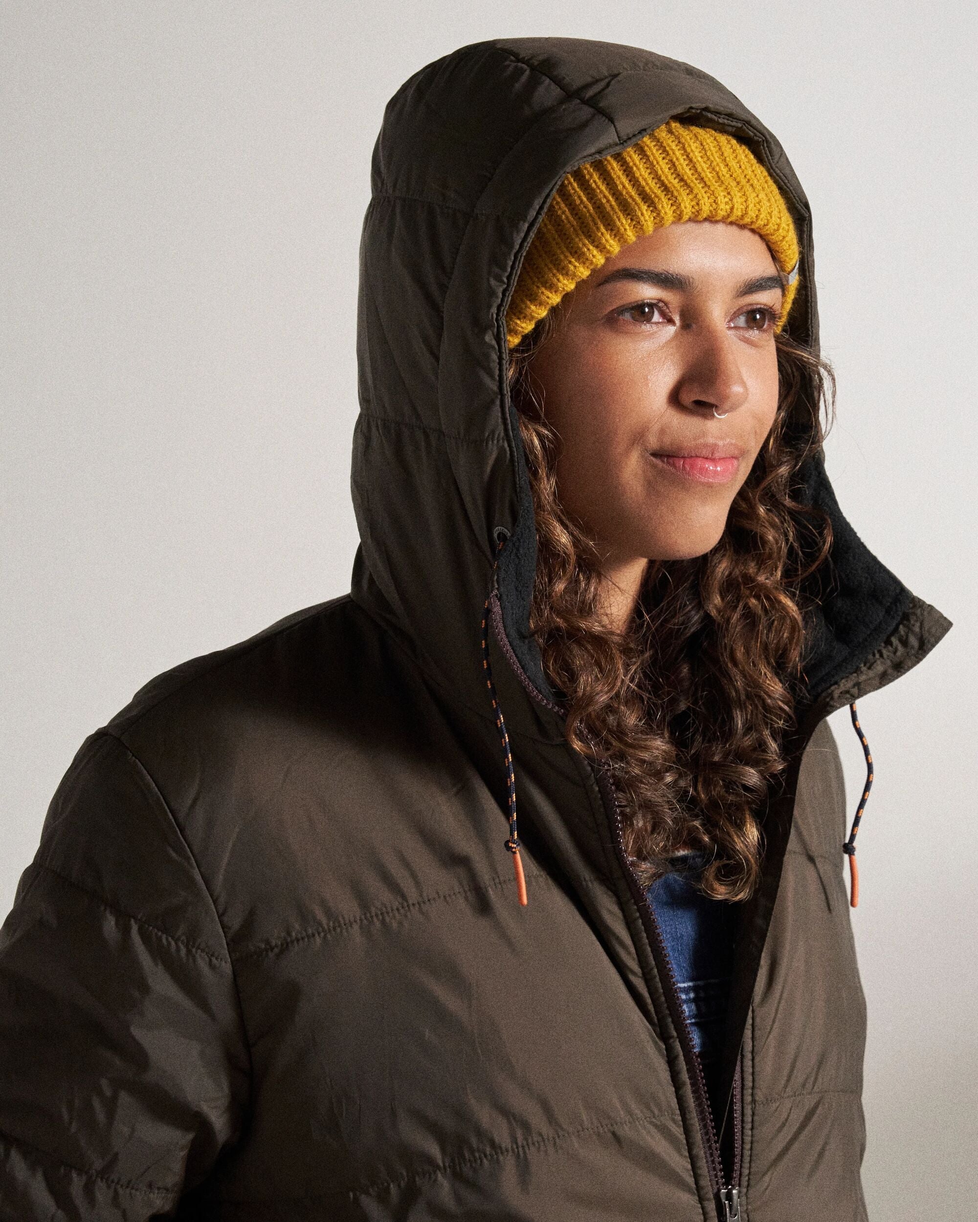 Flora Recycled Sherpa Lined Parka - Coffee