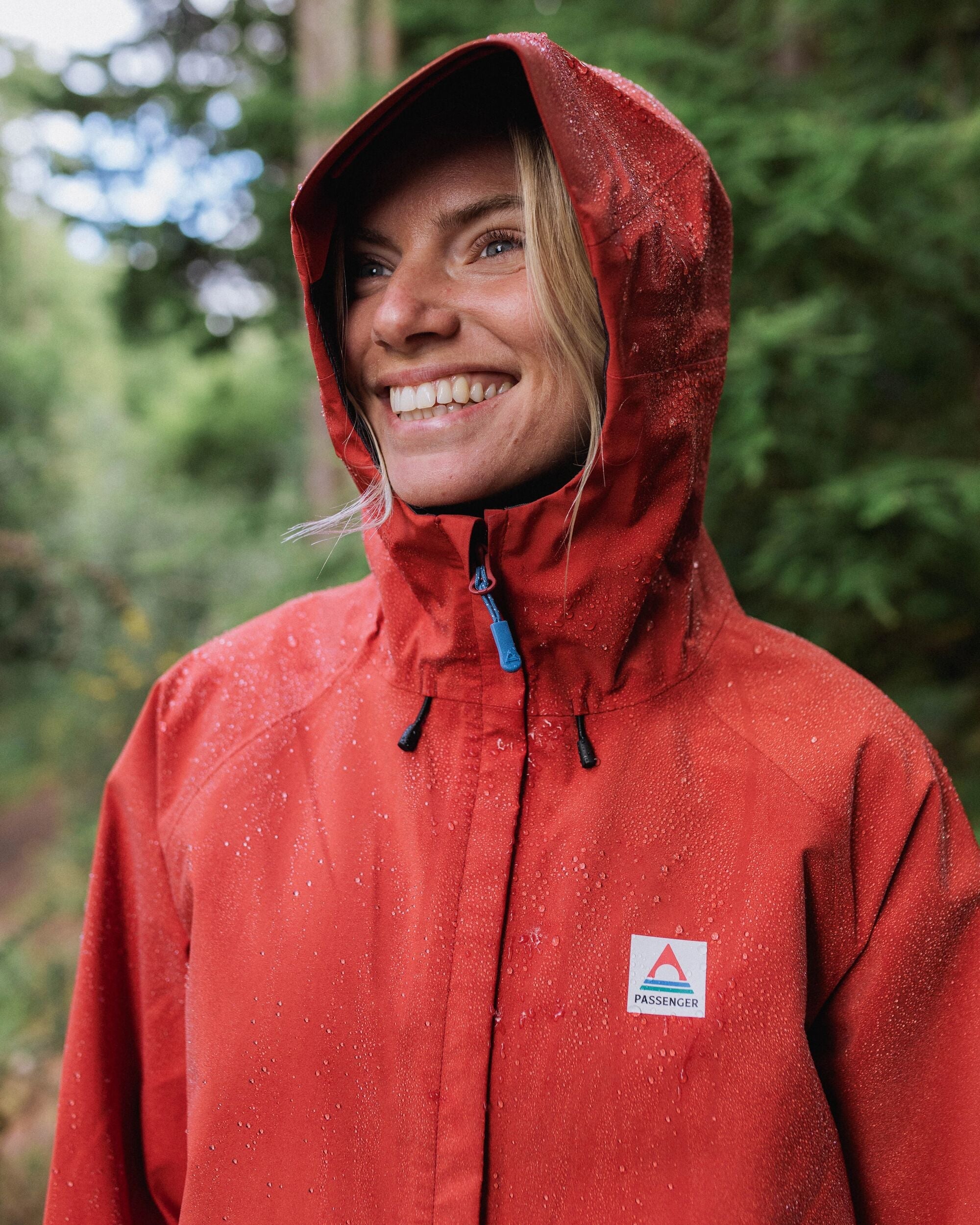 Five Element Recycled Waterproof Jacket - Red Ochre