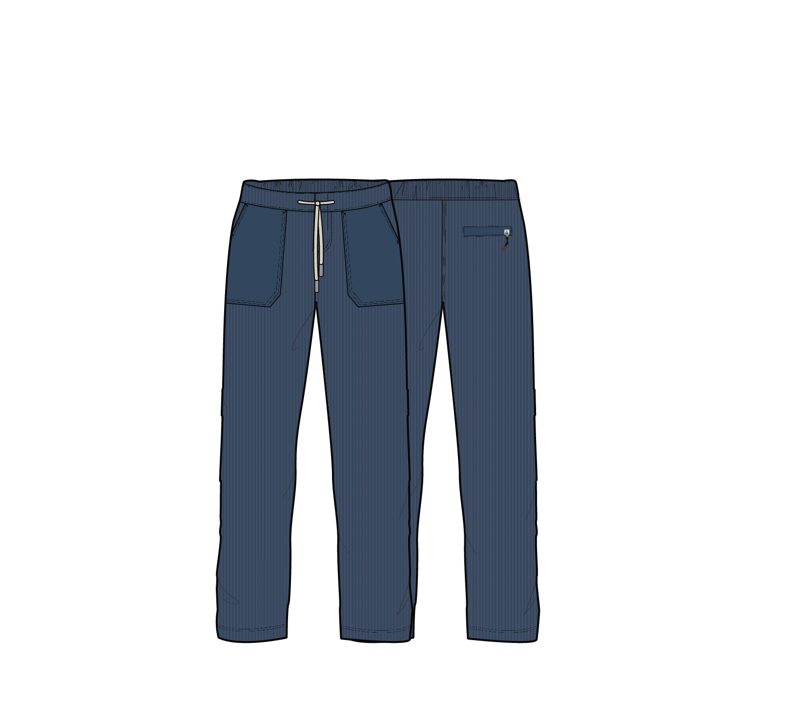 Avian Cord Trouser - Dark Denim
