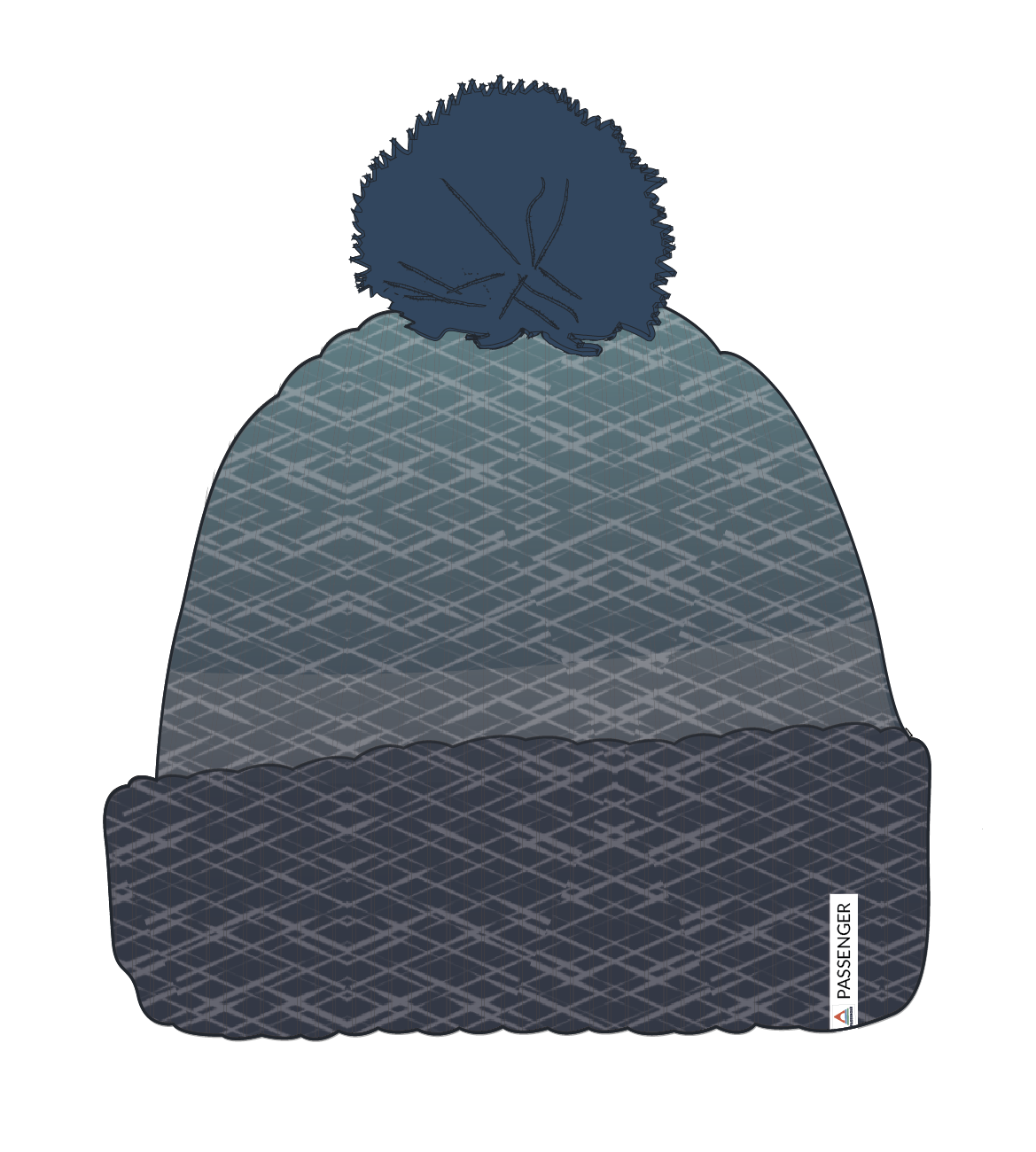 Crag Recycled Bobble Hat - Charcoal/Arctic