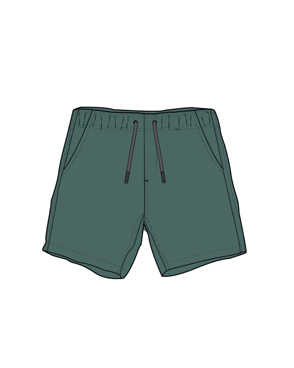 Drifter Cotton Linen Blend Short - Deep Ocean