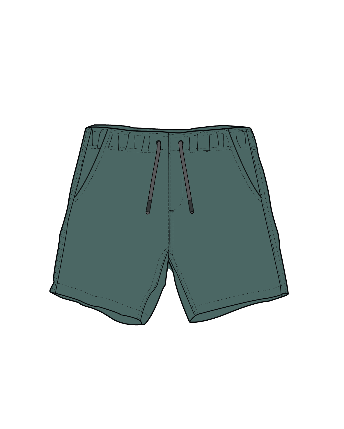 Drifter Cotton Linen Blend Short - Deep Ocean