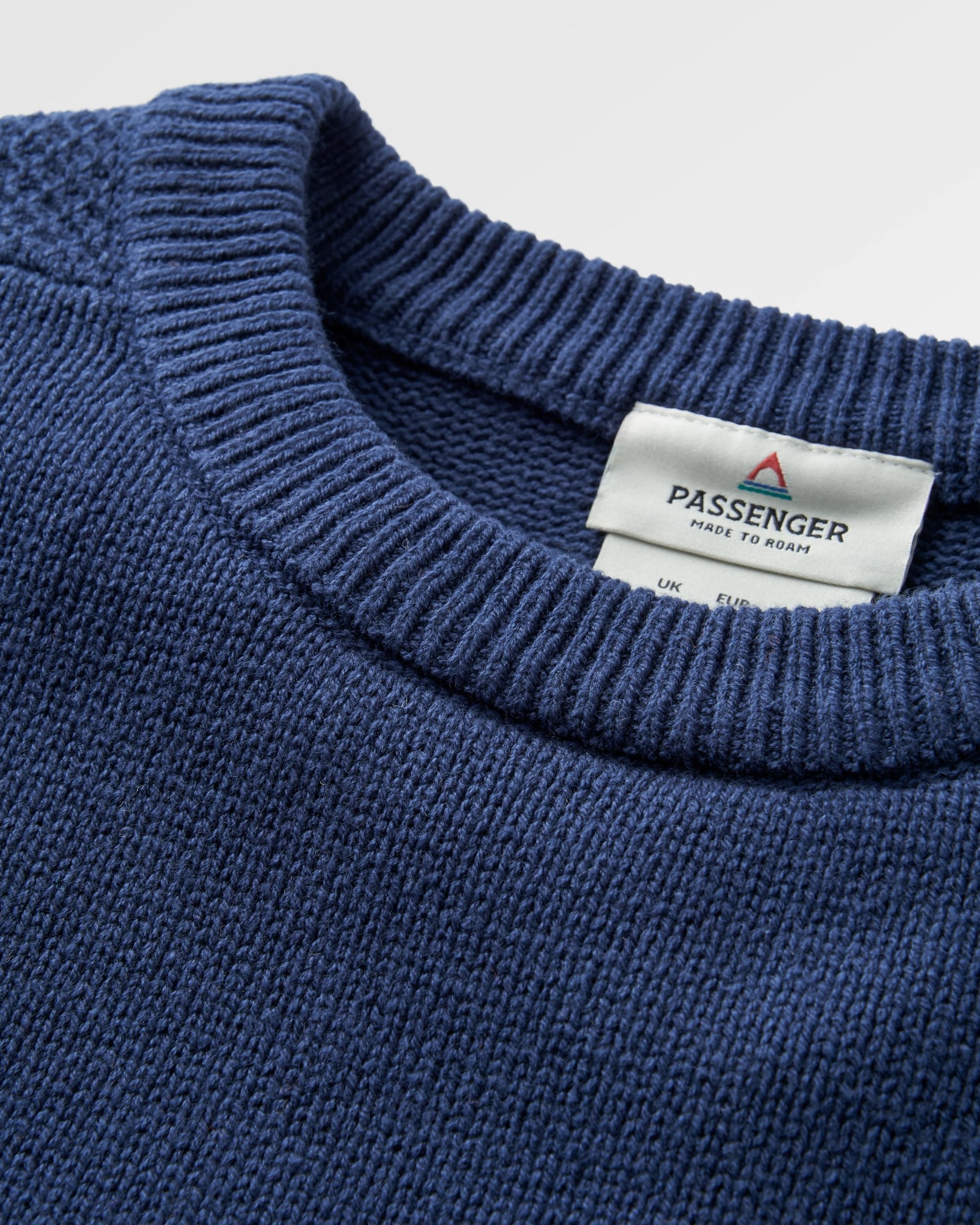 Cove Organic Cotton Knitted Jumper - Rich Navy