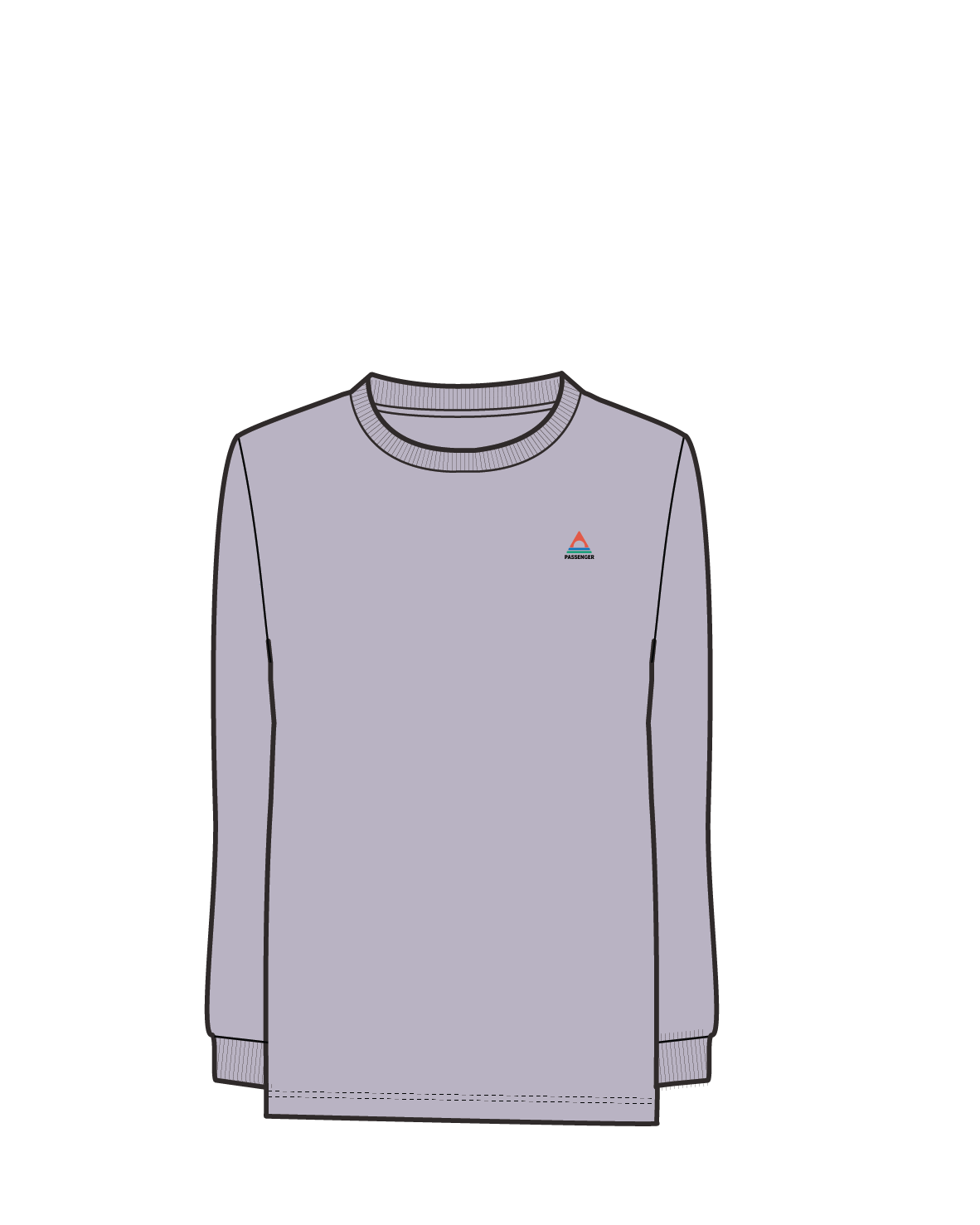 Classic Recycled Cotton LS T-Shirt - Lilac Mist