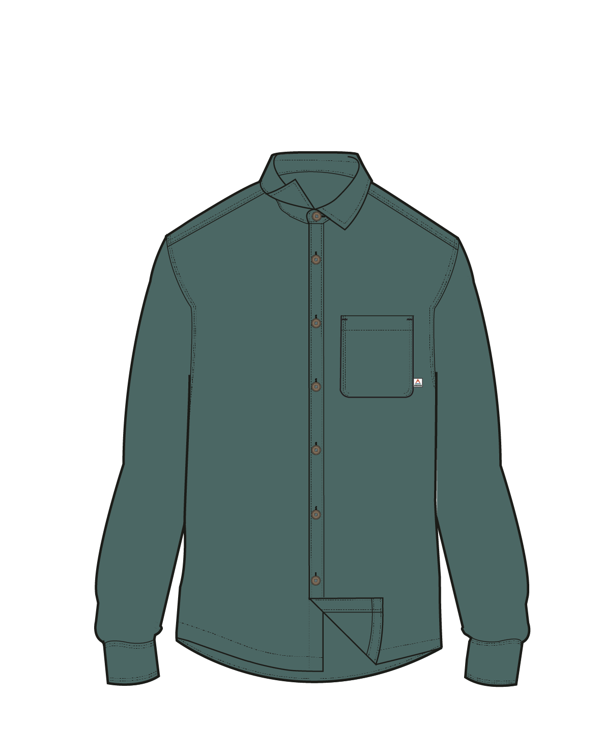 Arica Textured Organic Cotton Shirt - Deep Ocean