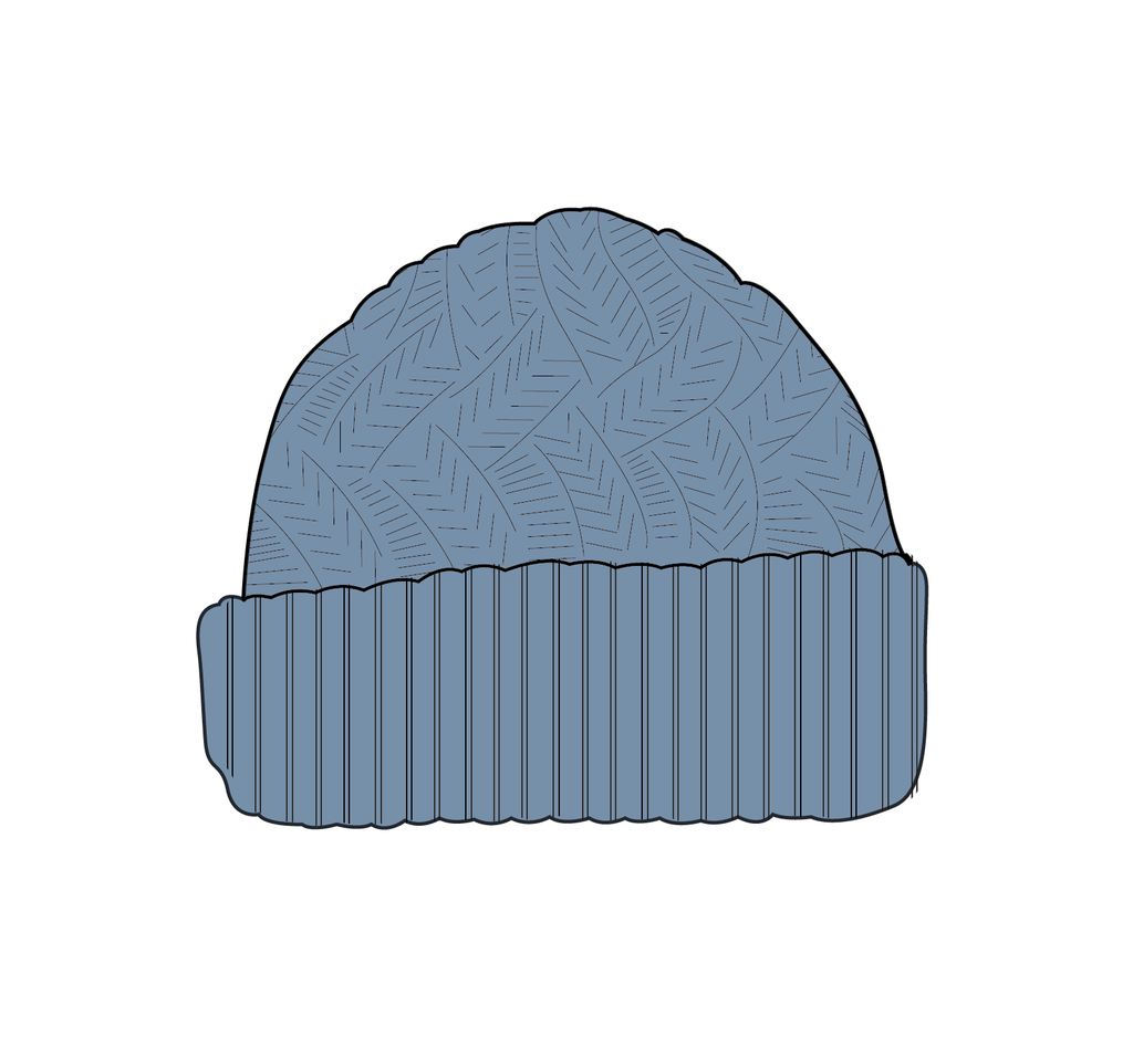 Fireside Recycled Cable Knit Beanie - Faded Denim