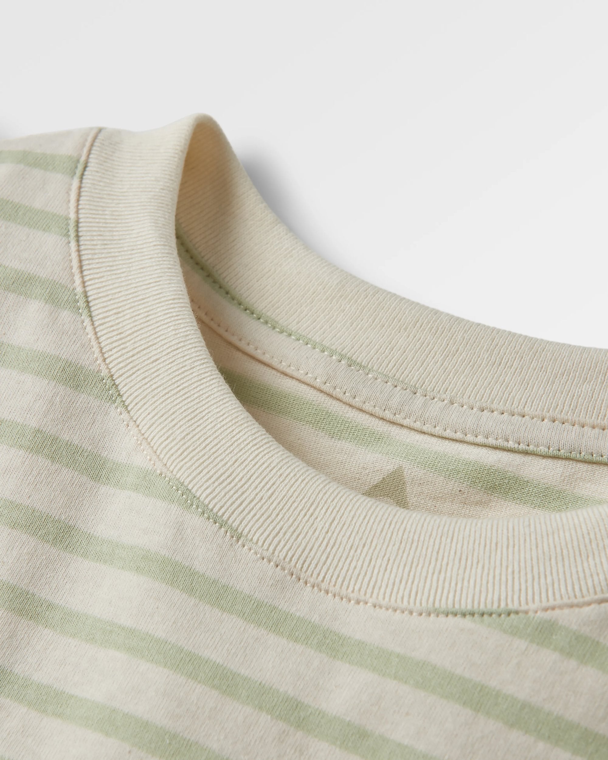 Zen Recycled Cotton Relaxed Fit T-Shirt - Apple Green Stripe