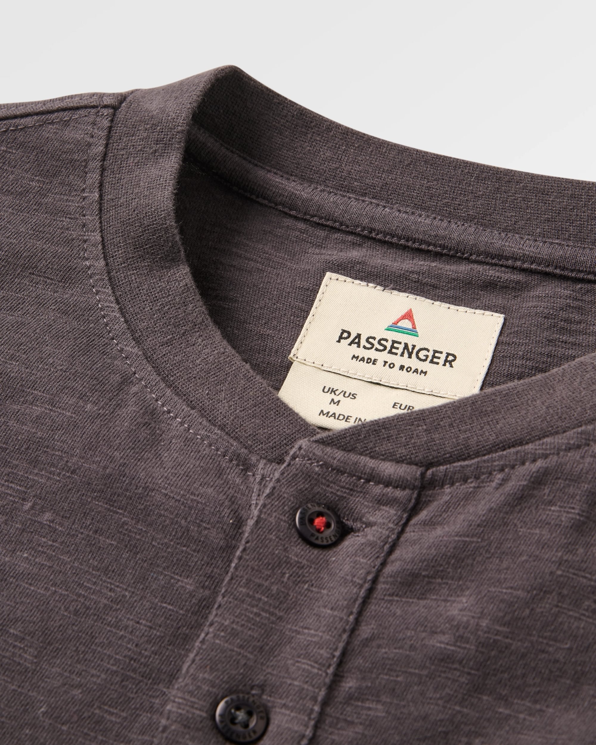 Headland LS Slub Henley - Faded Black