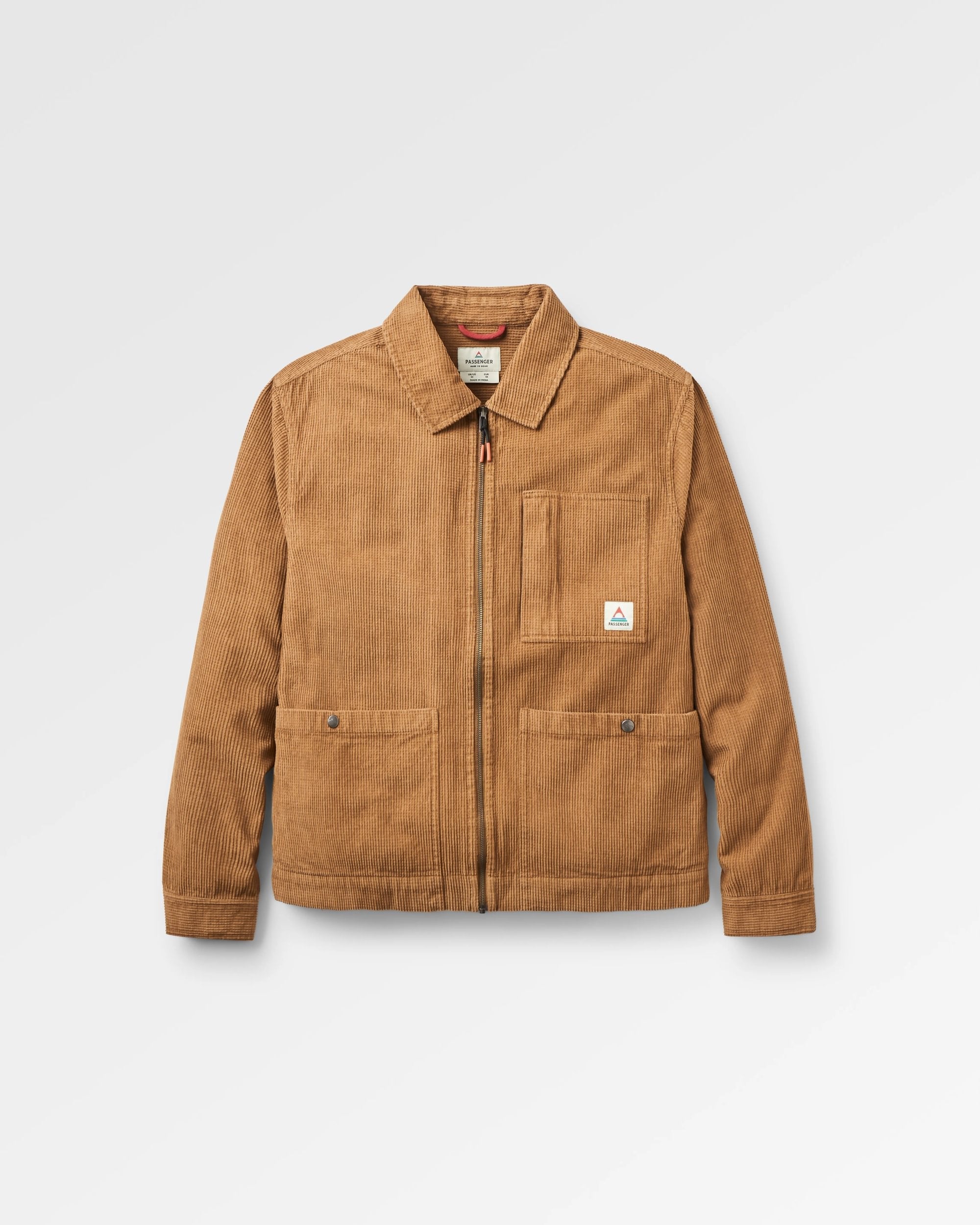 Harvest Organic Cotton Cord Overshirt - Caramel Brown