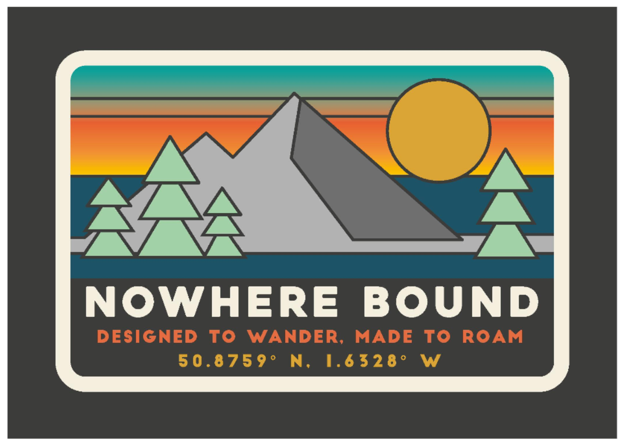 Cabin Recycled Sherpa Blanket - Black 'Nowhere Bound' Print