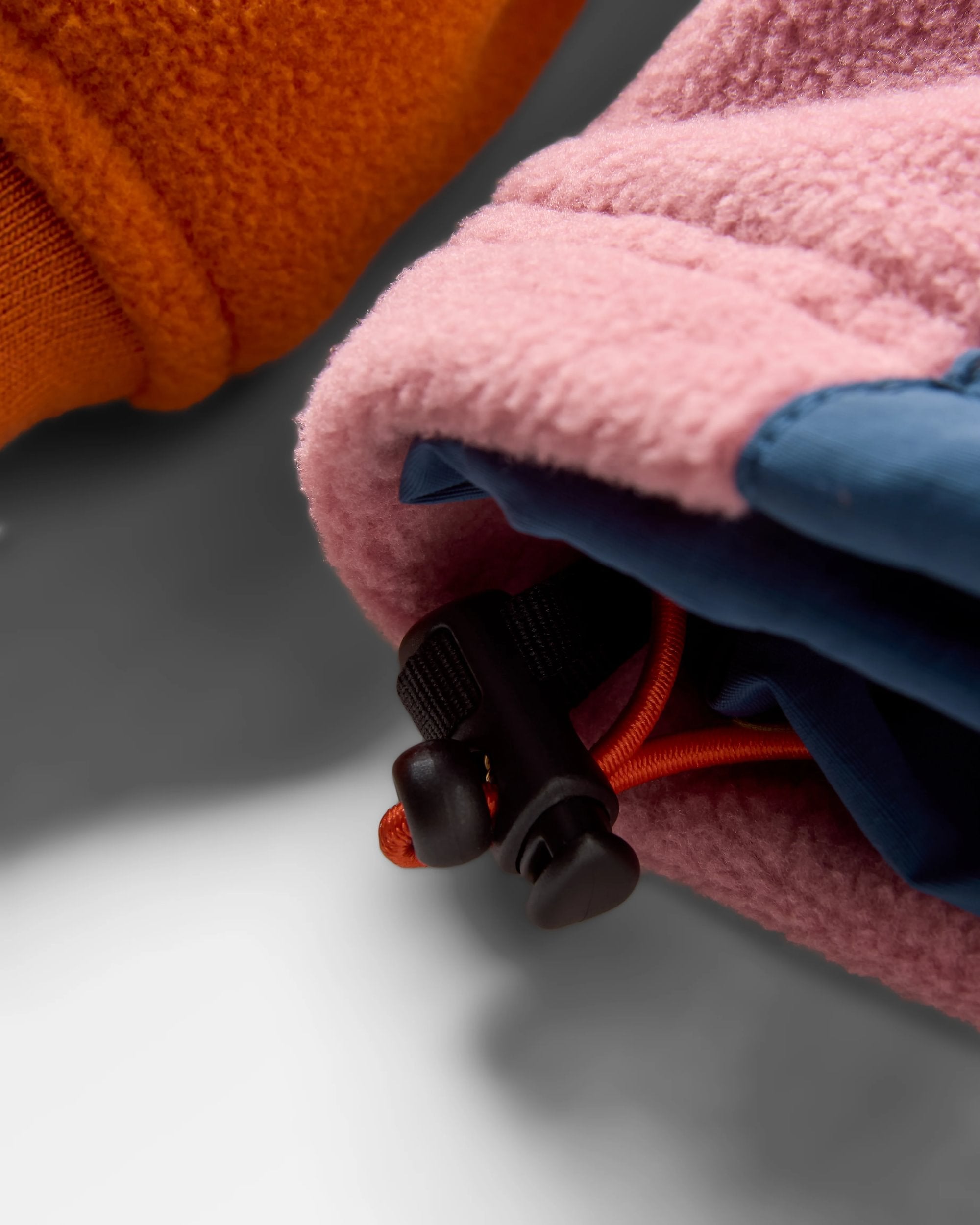 Alexander Recycled Hooded Polar Fleece - Dark Denim/Sunset Orange
