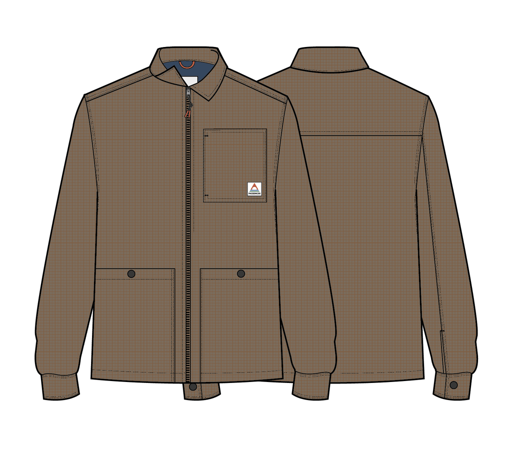 Harvest Organic Cotton Cord Overshirt - Caramel Brown