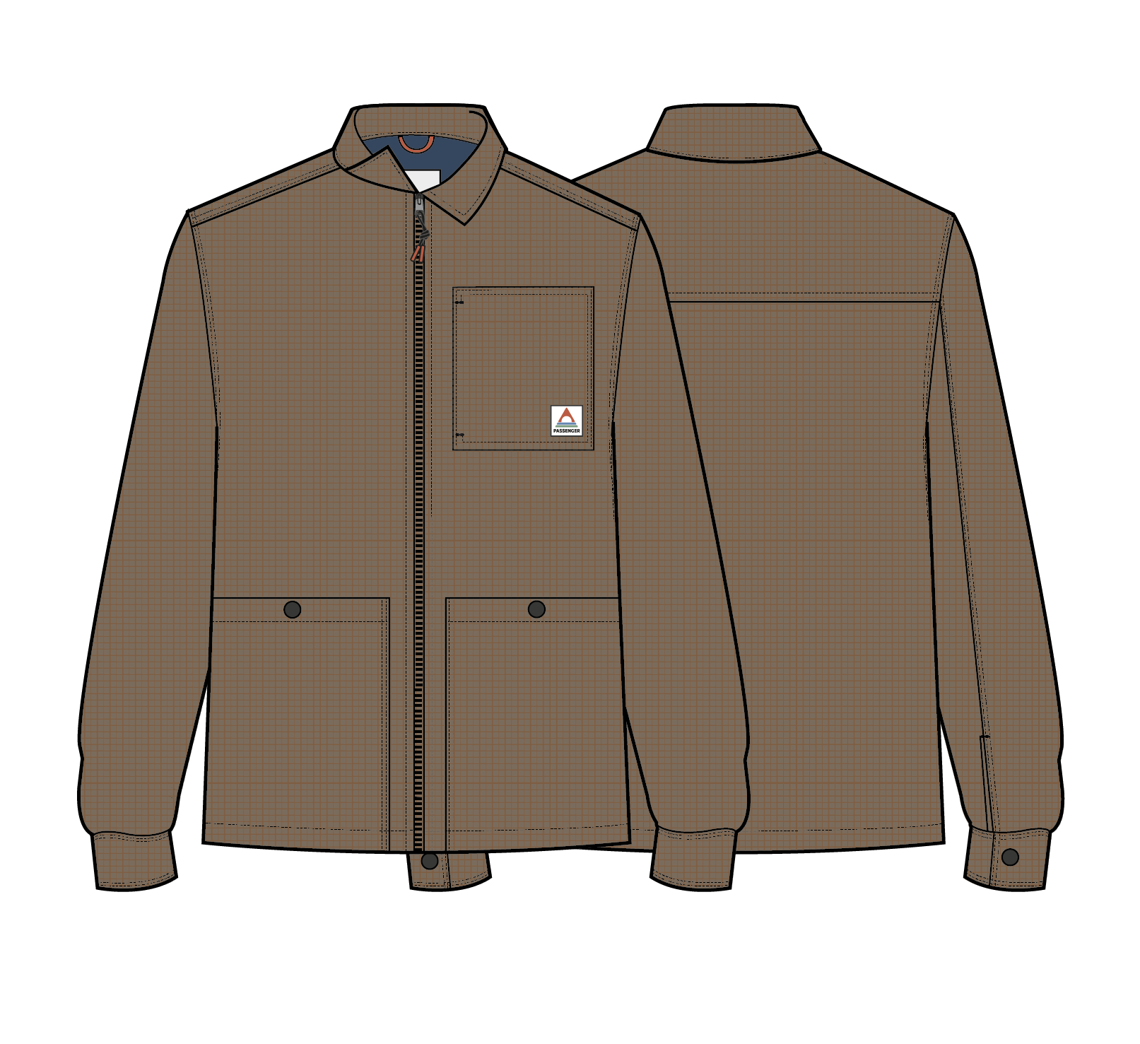 Harvest Organic Cotton Cord Overshirt - Caramel Brown