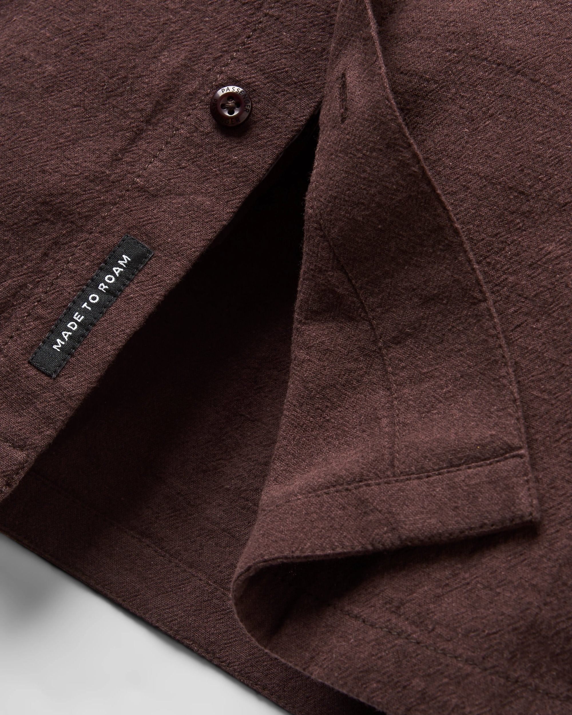 Arica Textured Organic Cotton Shirt - Espresso