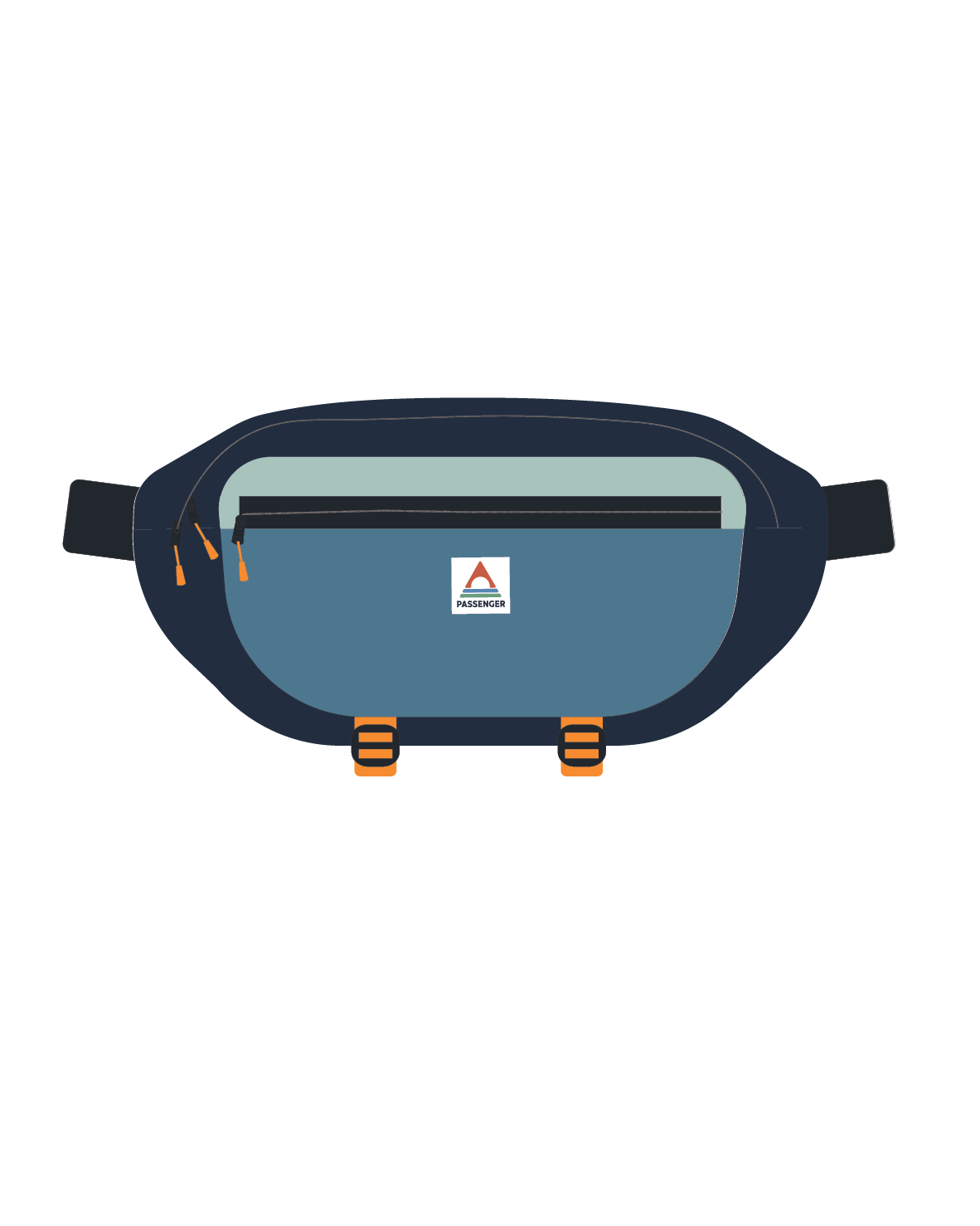 Boondocker Recycled Hip Pack - Rich Navy/Surf Spray/Moonlight Blue