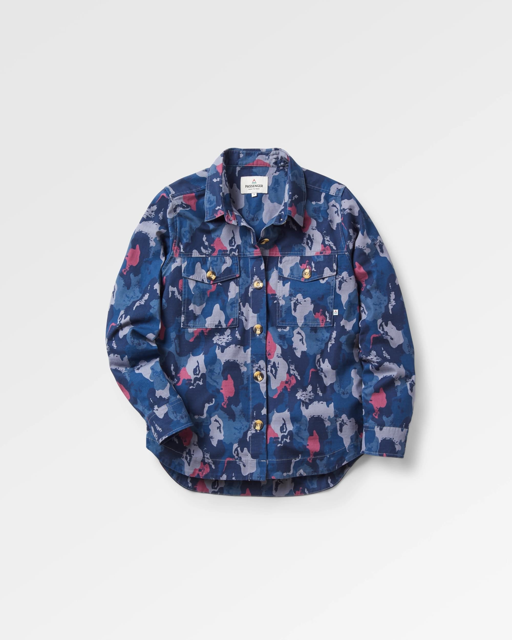 Coral Organic Cotton LS Shirt - Sycamore Camo