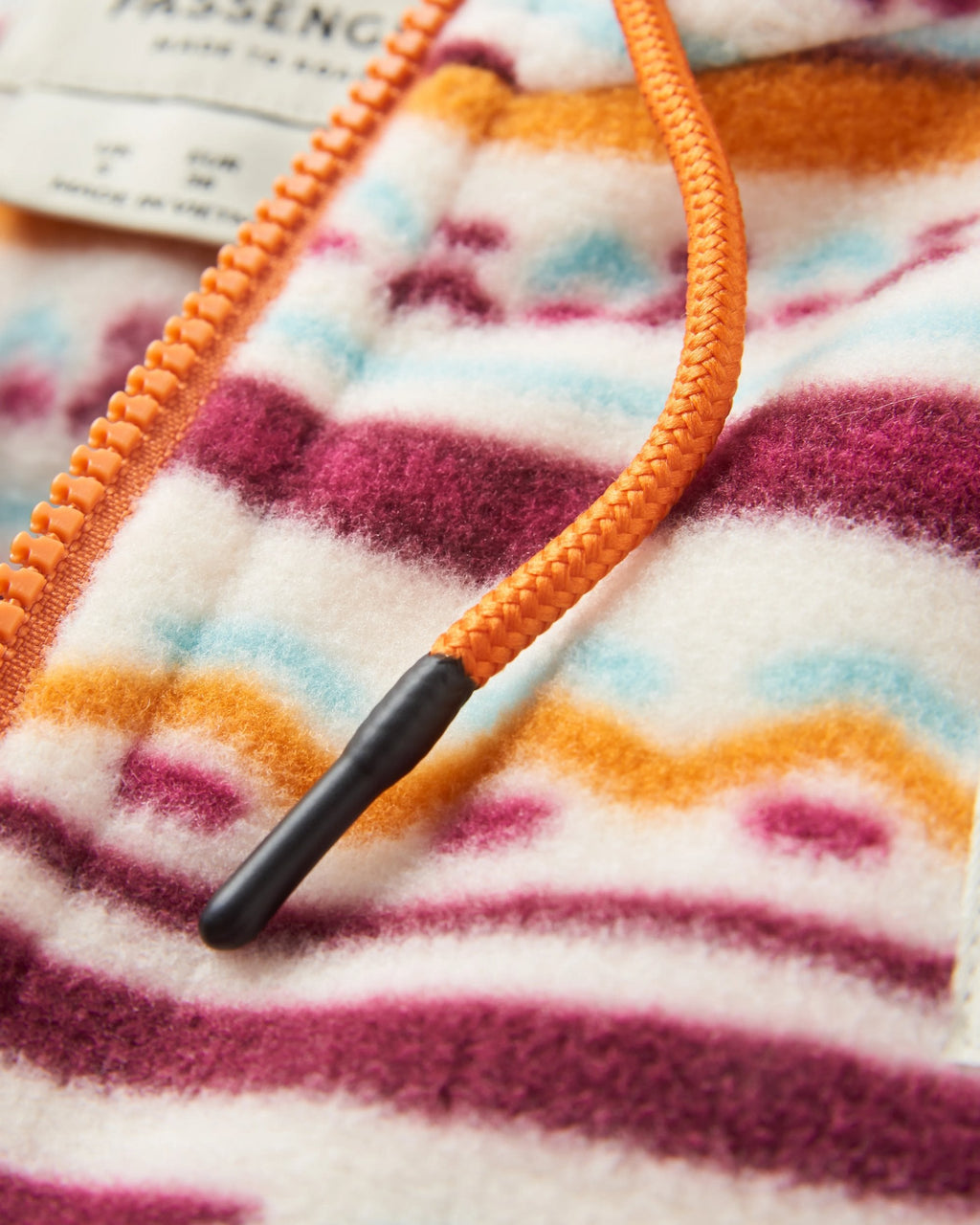 Ayla Micro Polartec® Hooded Fleece - Geo Tracks Birch