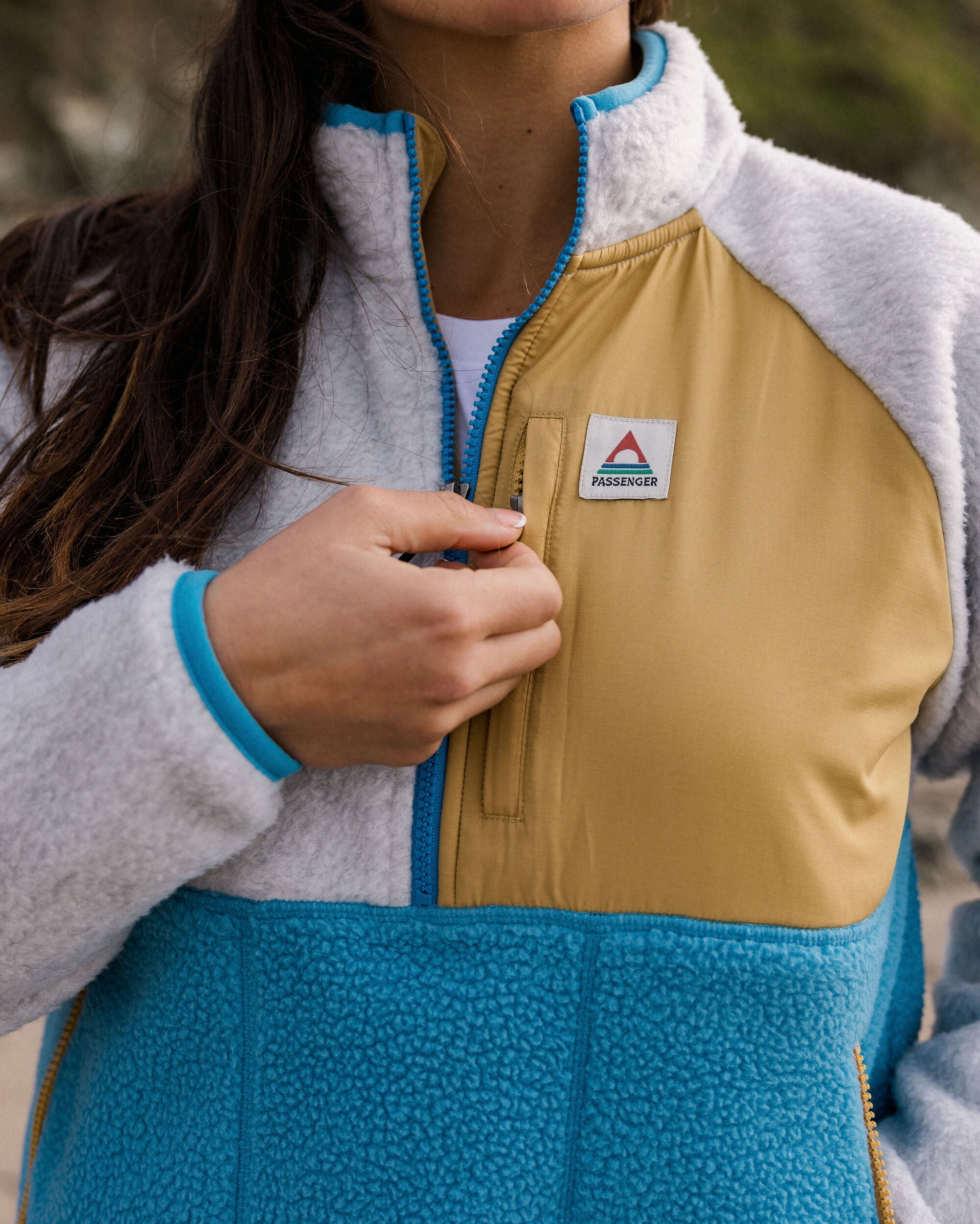 Home Recycled Sherpa Fleece - Atlantic Blue