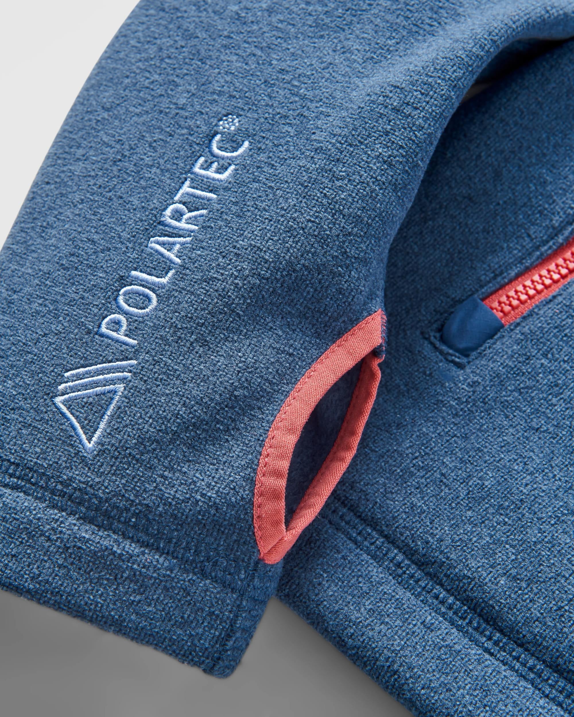 Crest Recycled Polartec® Fleece Hoodie - Dark Denim Marl