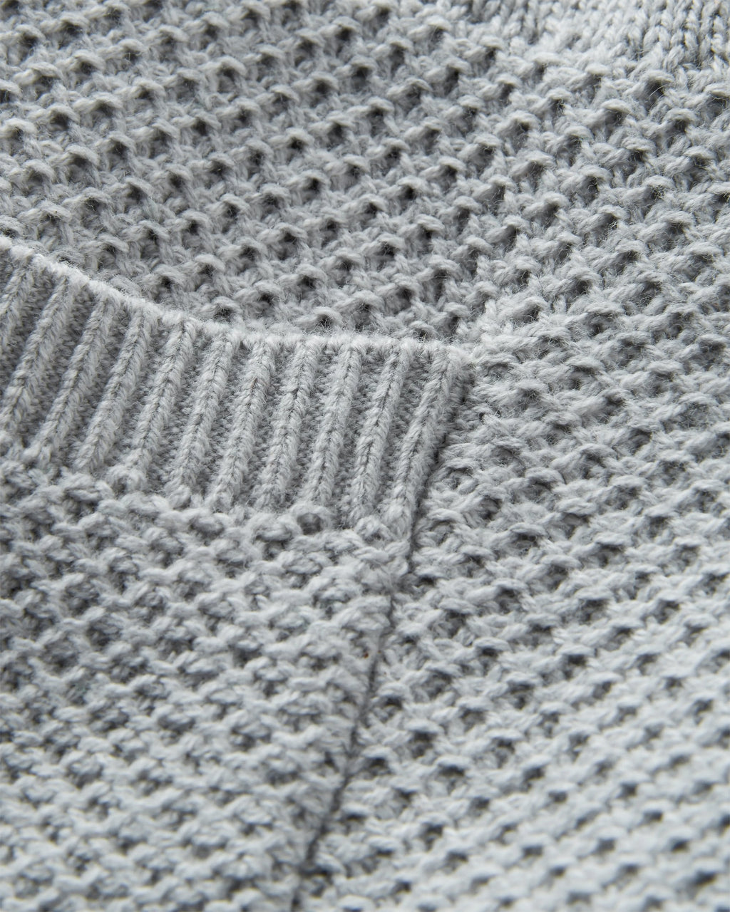 Cove Organic Cotton Knitted Zip Hoodie - Grey Marl