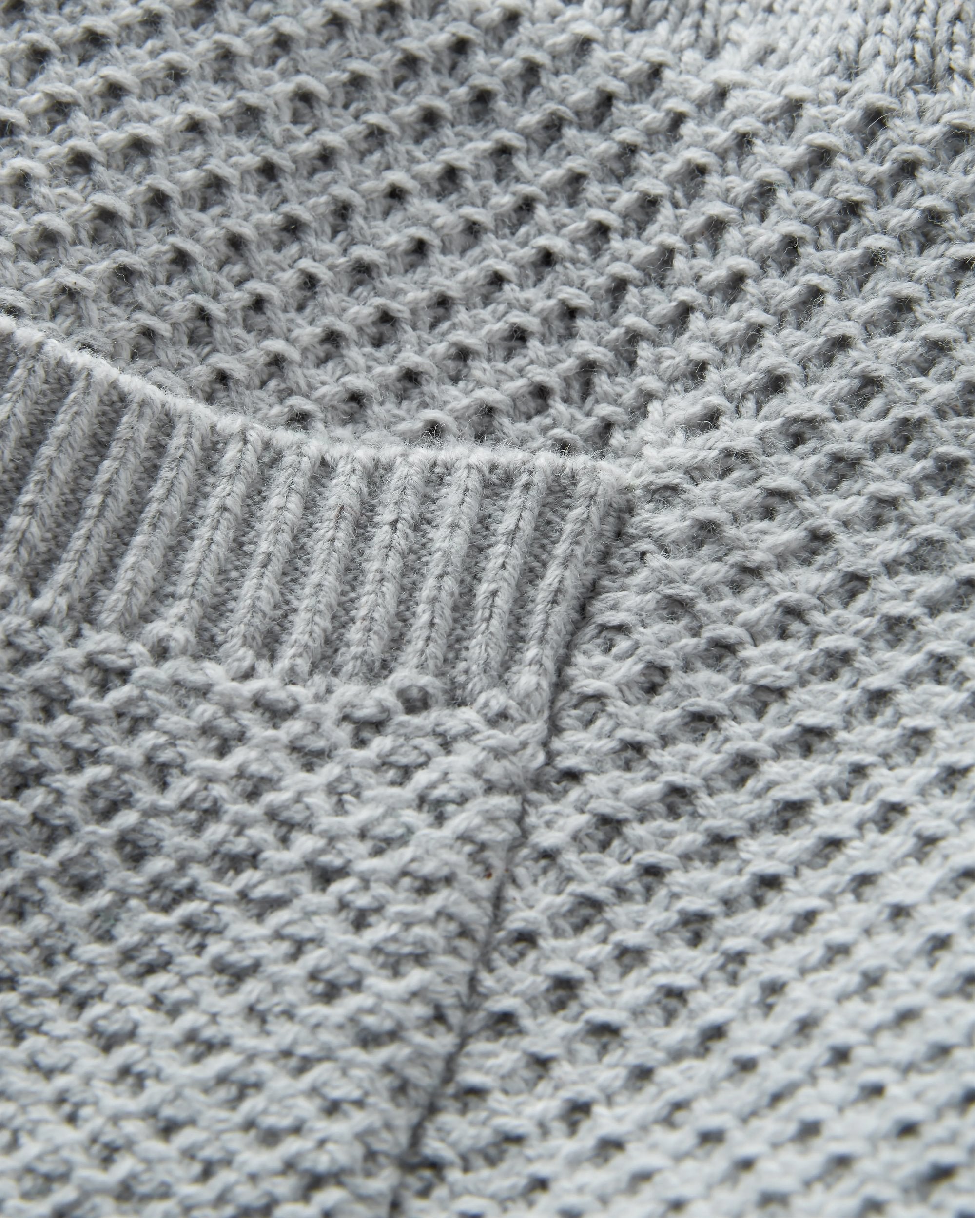 Cove Organic Cotton Knitted Zip Hoodie - Grey Marl