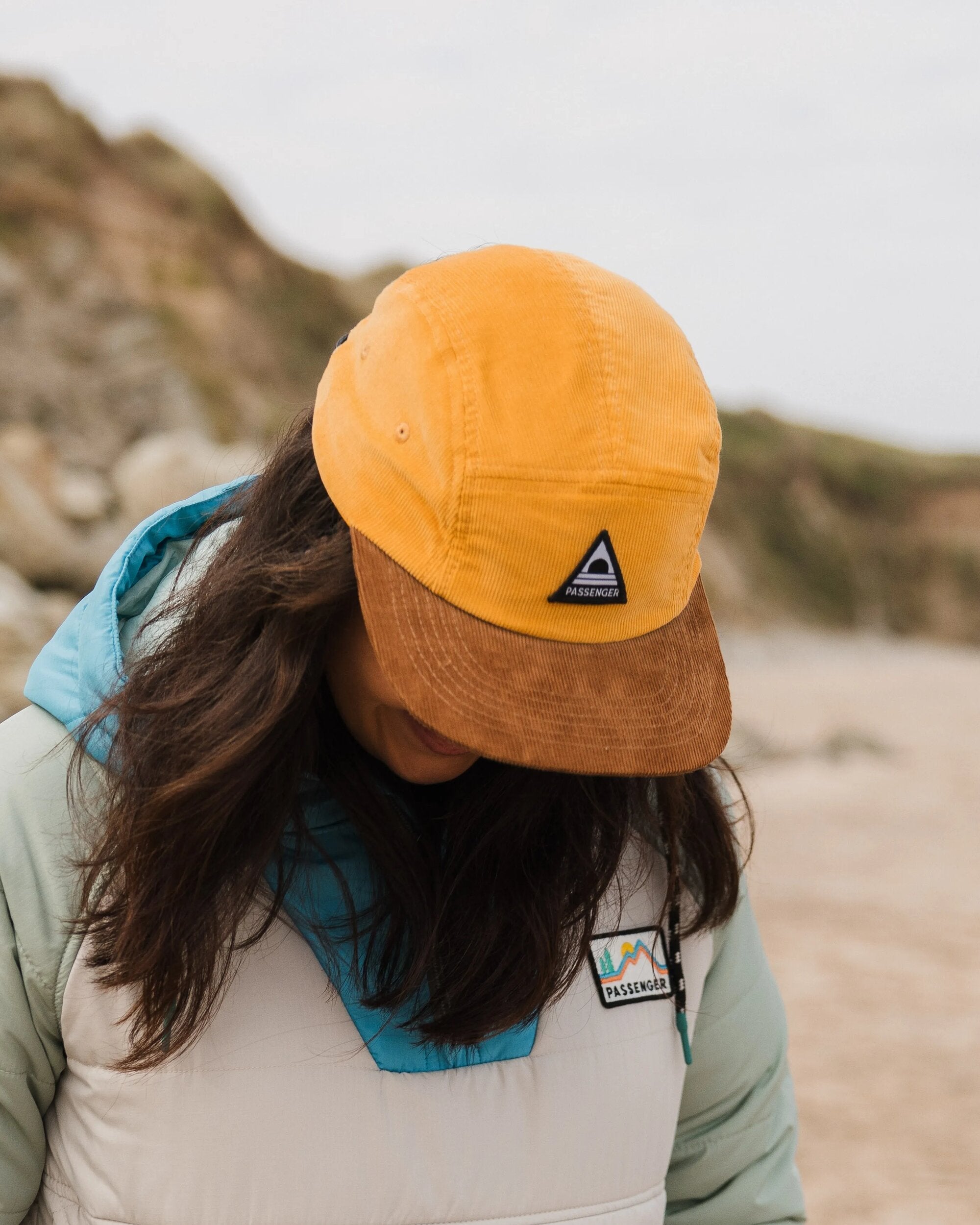 Fixie Recycled Cord 5 Panel Cap - Golden Spice