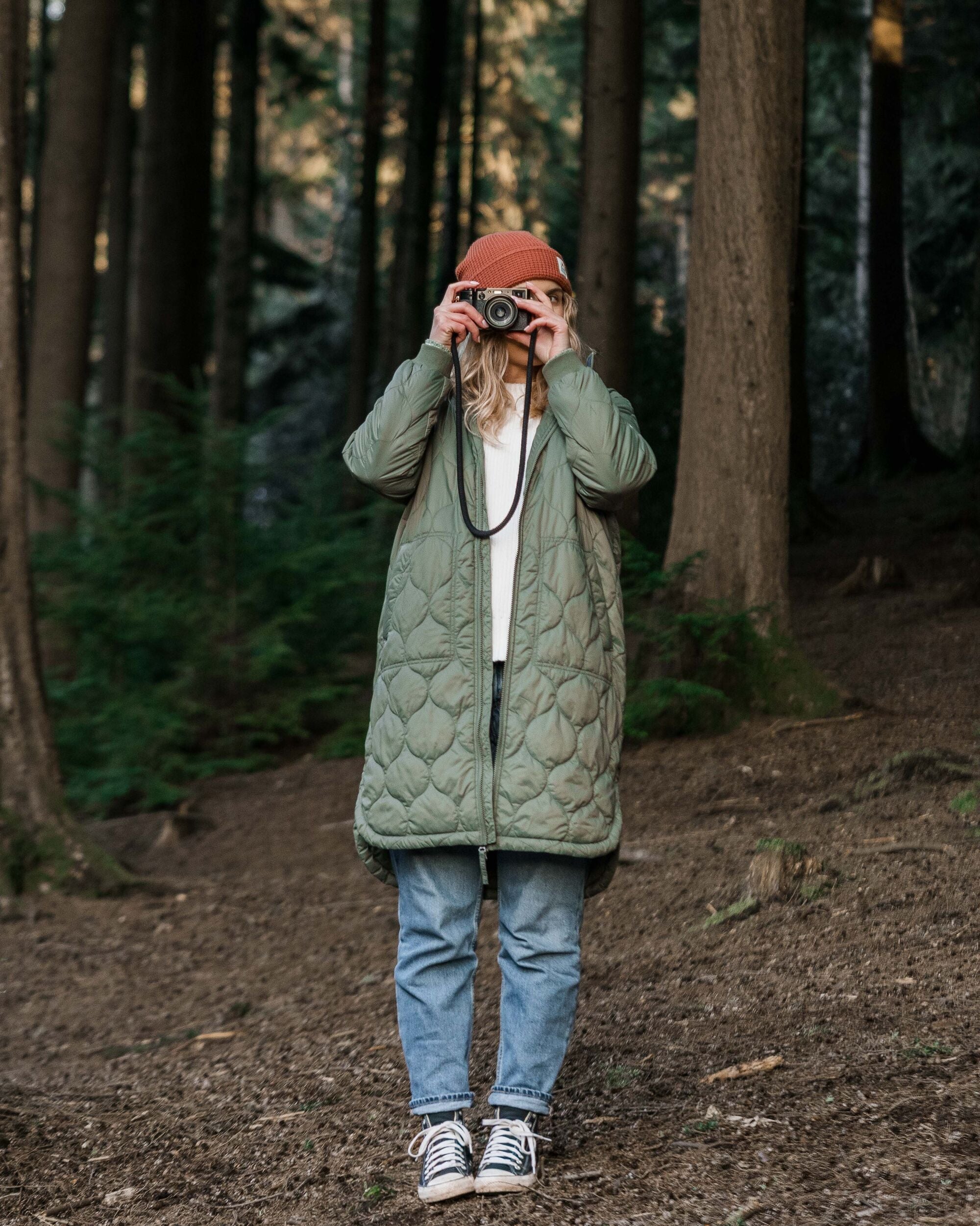 Flora Long Recycled Insulated Parka - Dusty Olive