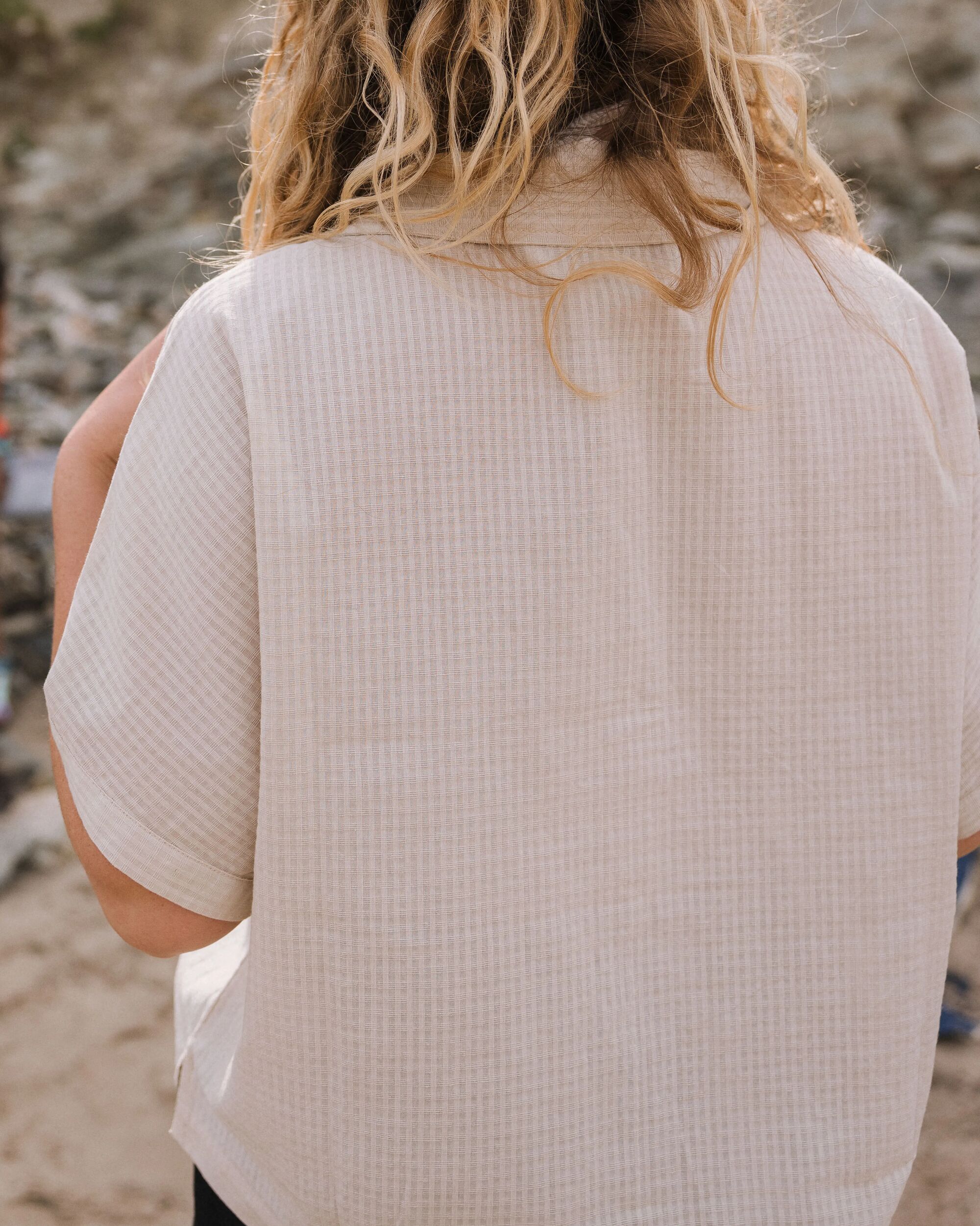 Arden Organic Cotton Short Sleeve Shirt - Vintage White