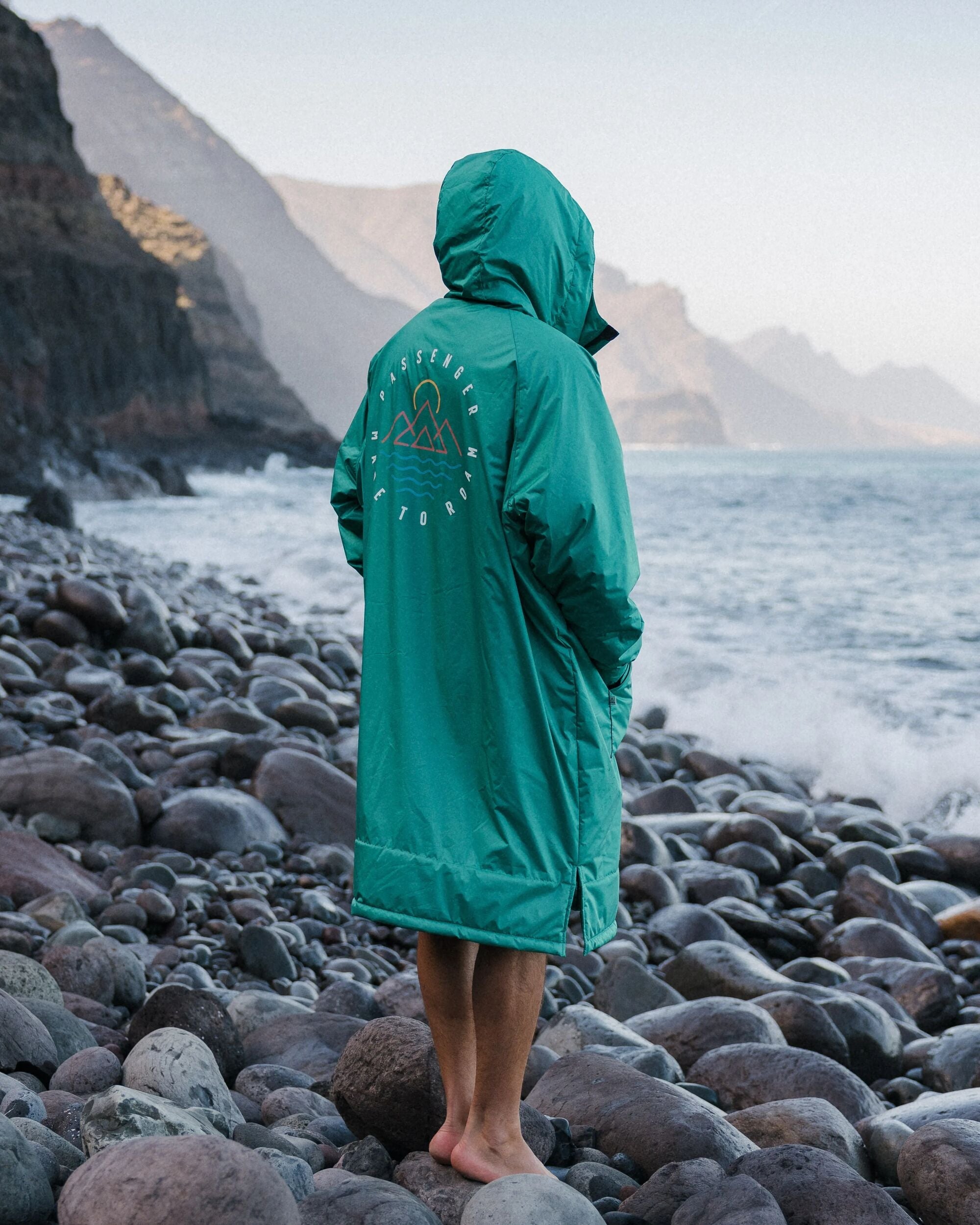 Escapism Recycled Sherpa Lined Changing Robe - Greenlake