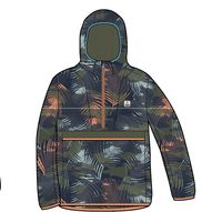 Gusto Recycled Windshell Anorak - Palm Camo Apricot