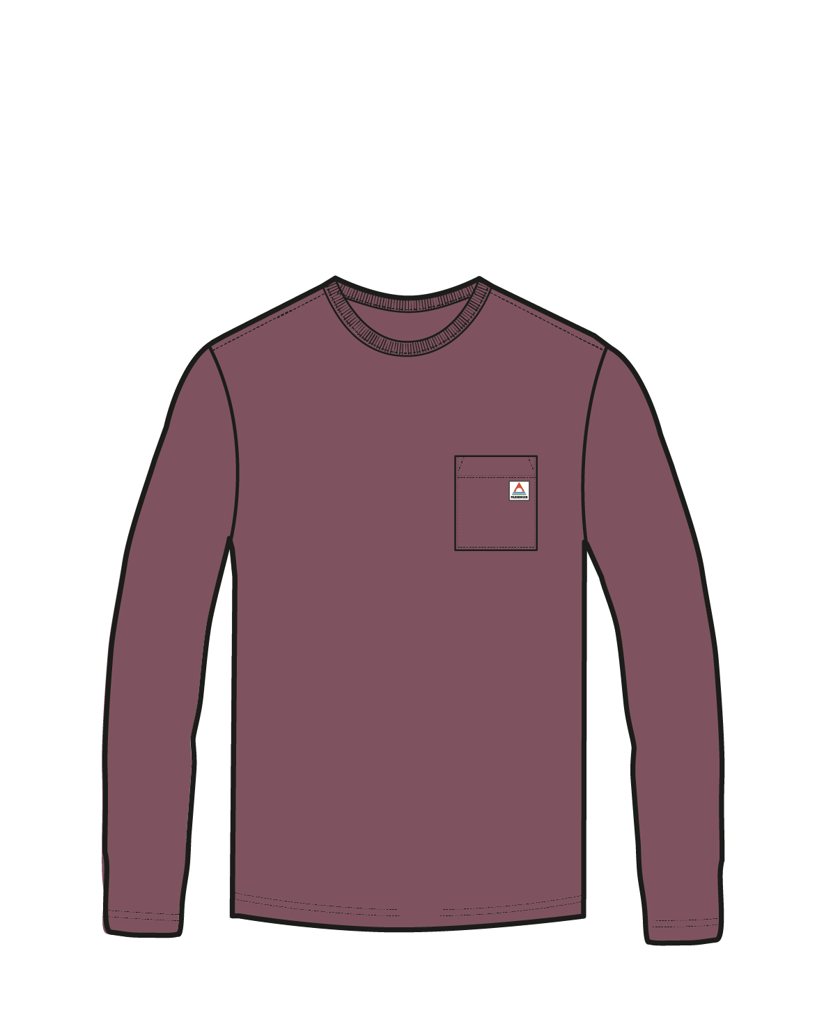 Heritage Organic Relaxed Fit LS T-Shirt - Mauve Dusk