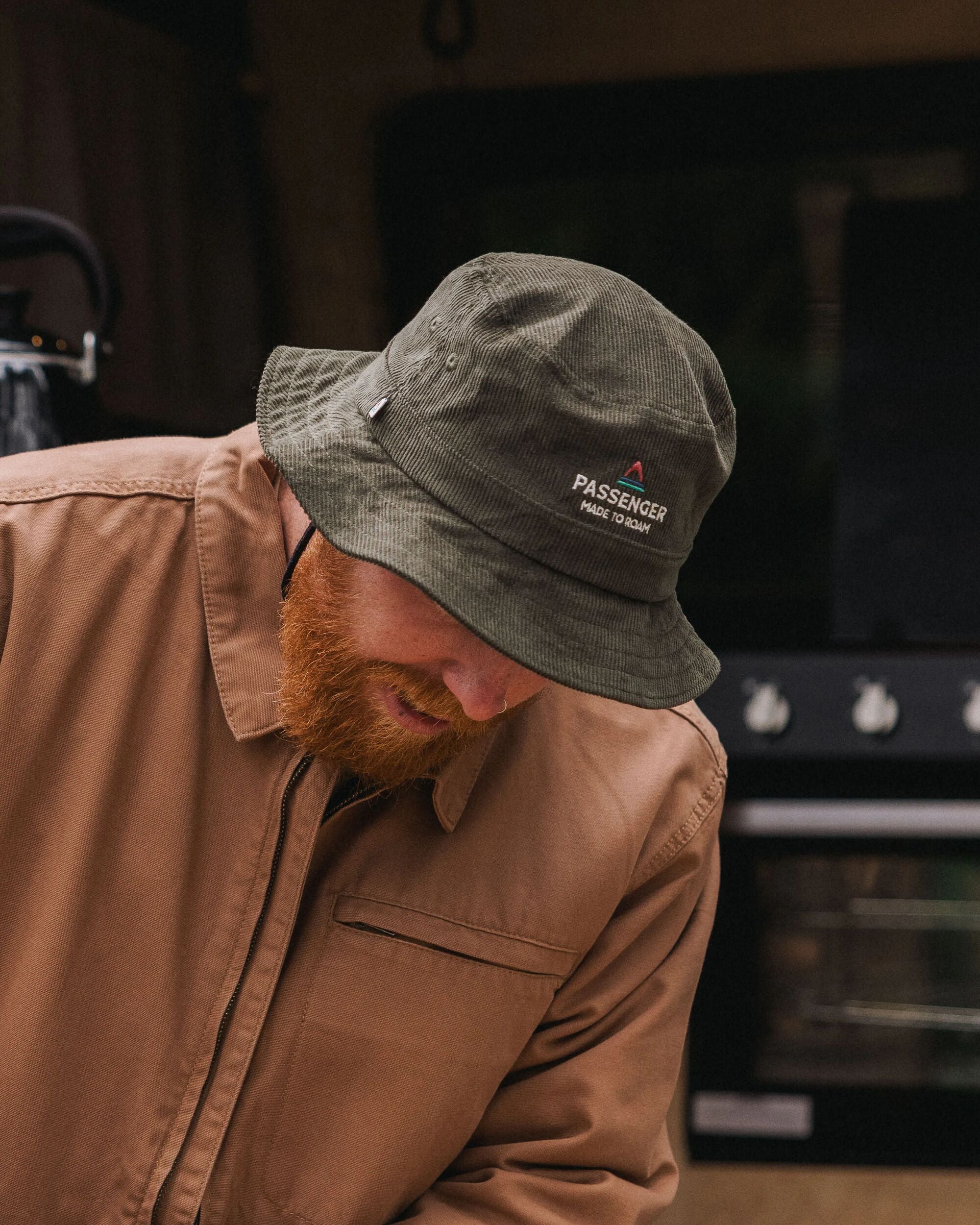 Forest Recycled Cord Bucket Hat - Khaki