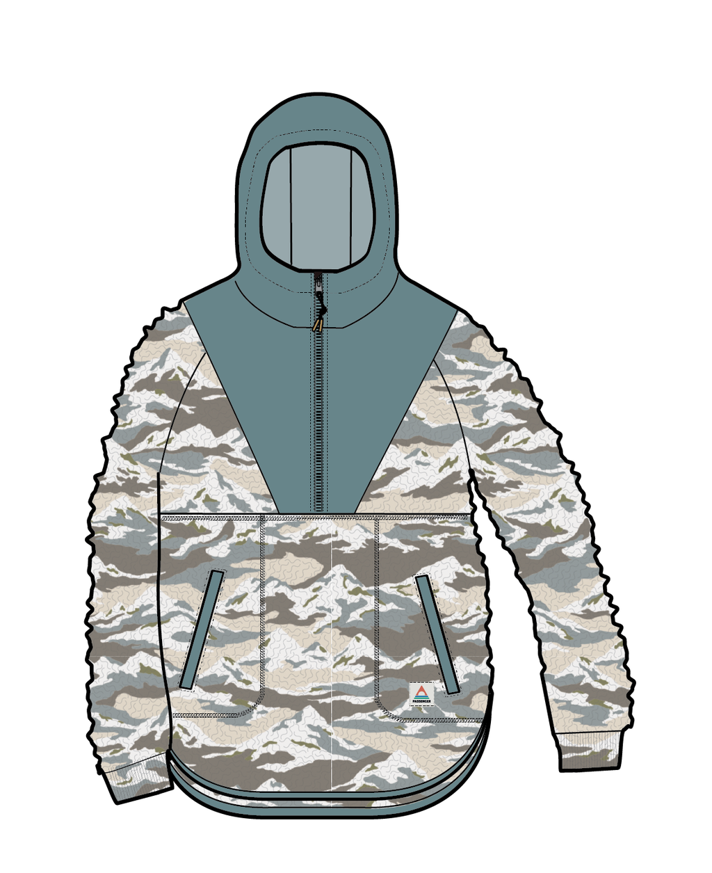 Beaumont Recycled Sherpa Hooded Fleece - Mount Scenic Oatmeal