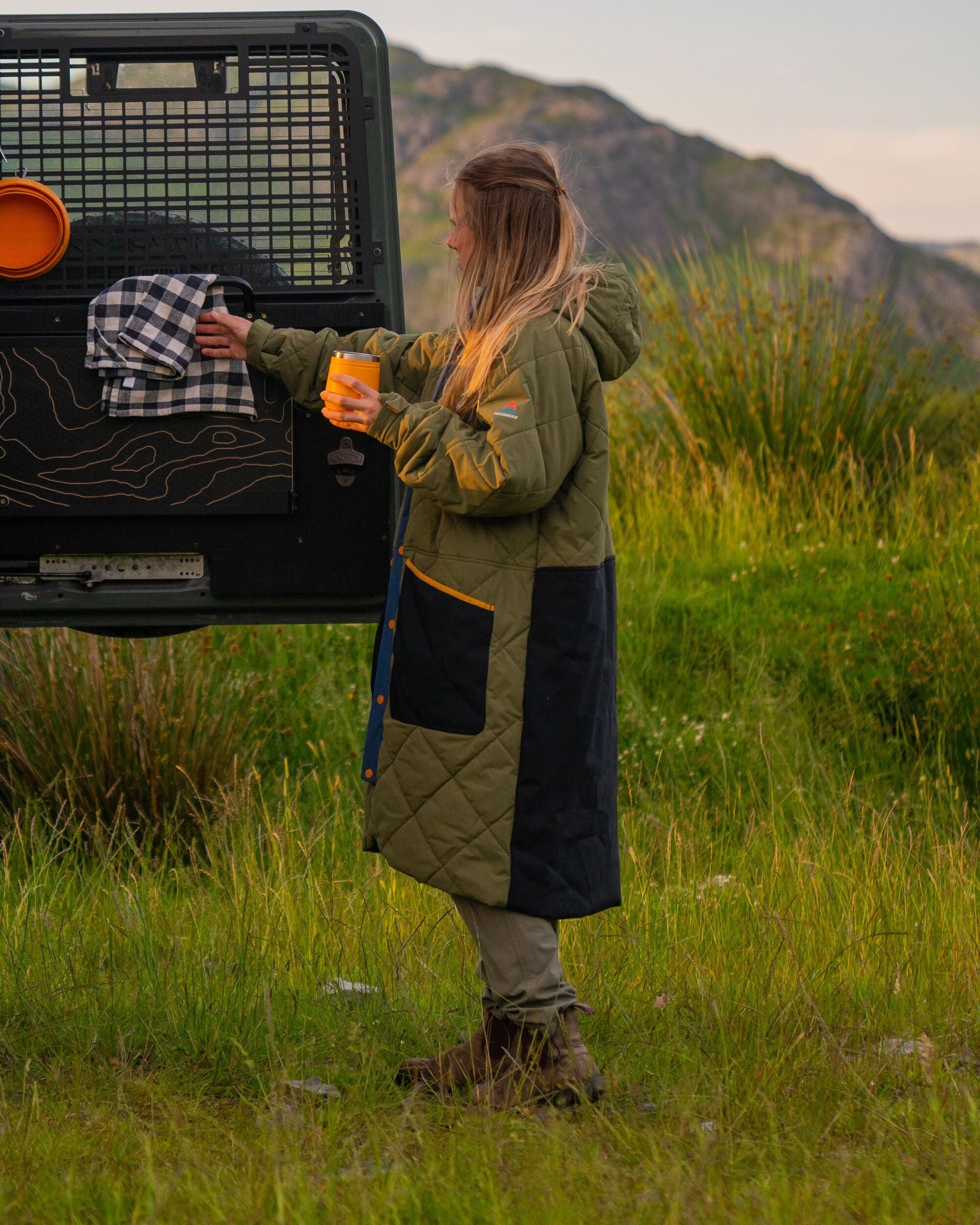 Campscape Recycled Fleece Lined Parka - Black/Khaki