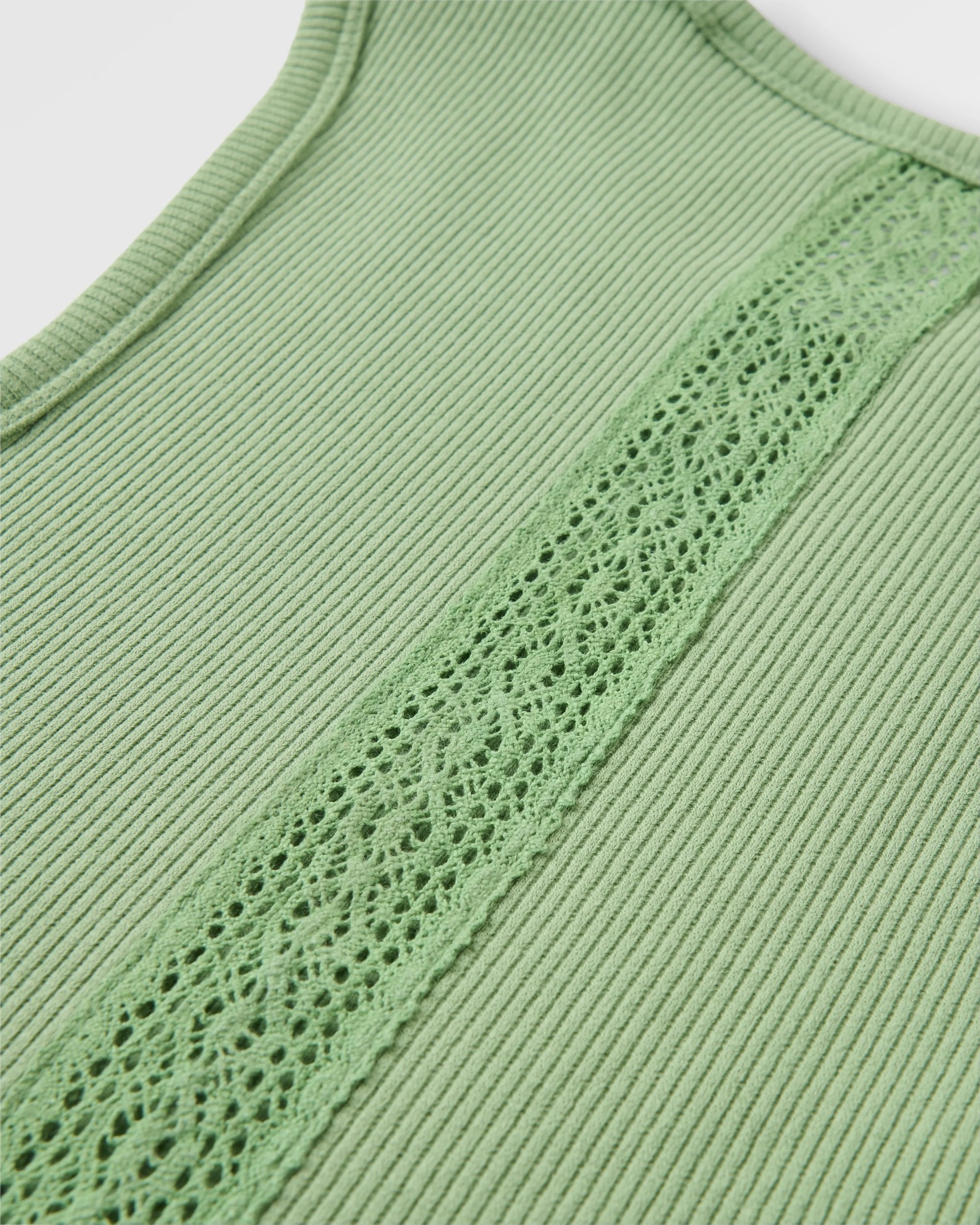 Atmos Ribbed Tank Vest - Stem Green