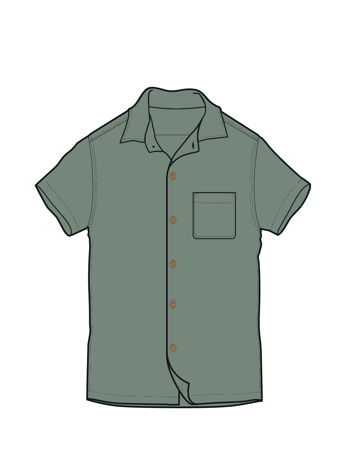Cove Organic Cotton Textured Shirt - Arctic
