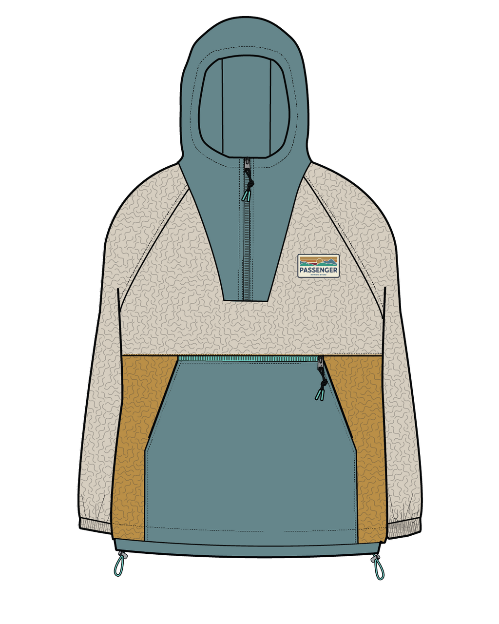 Alexander Recycled Hooded Polar Fleece - Birch