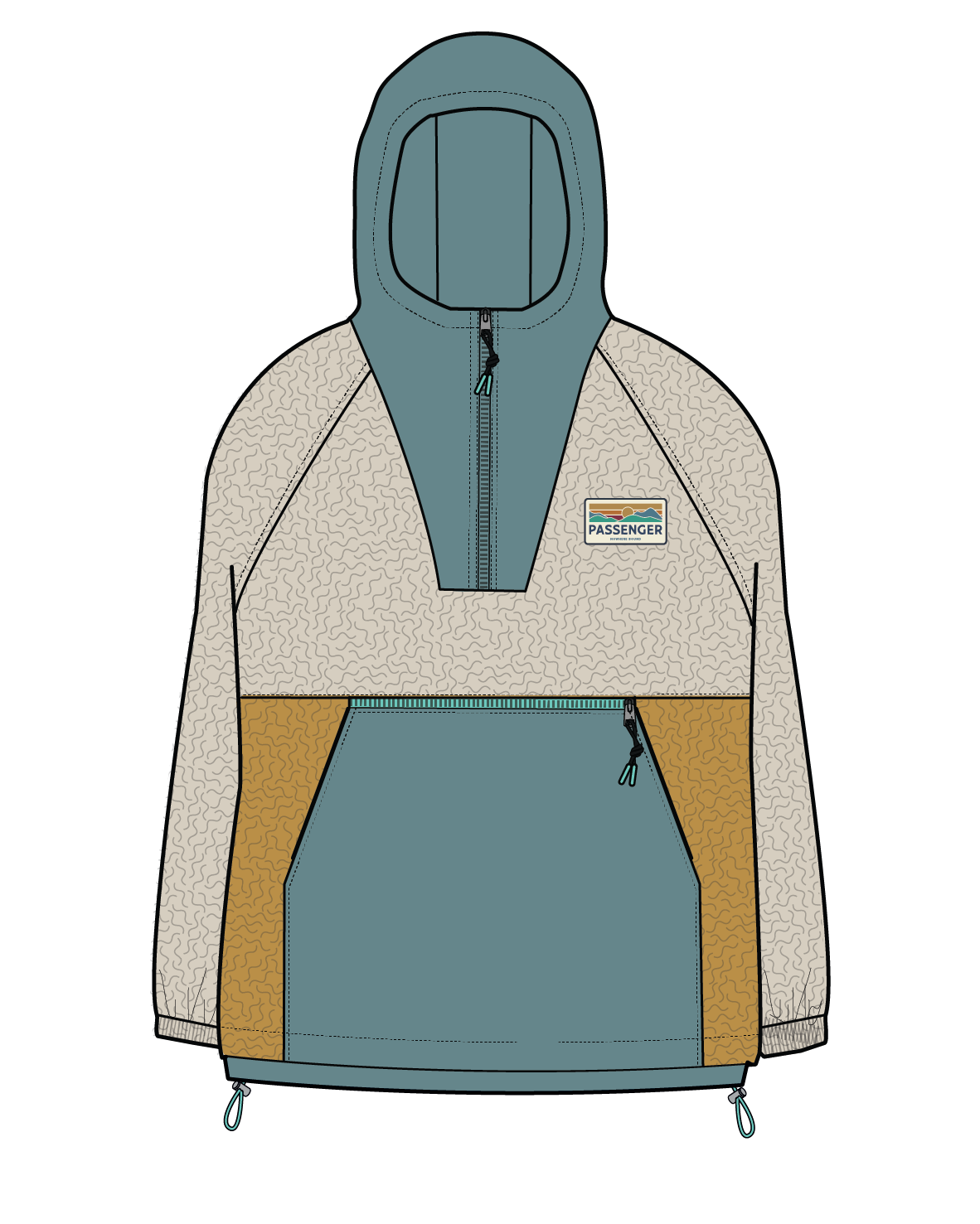 Alexander Recycled Hooded Polar Fleece - Birch