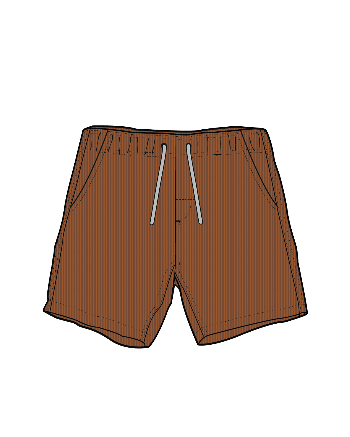 Drifter Cord Short - Sunset Orange