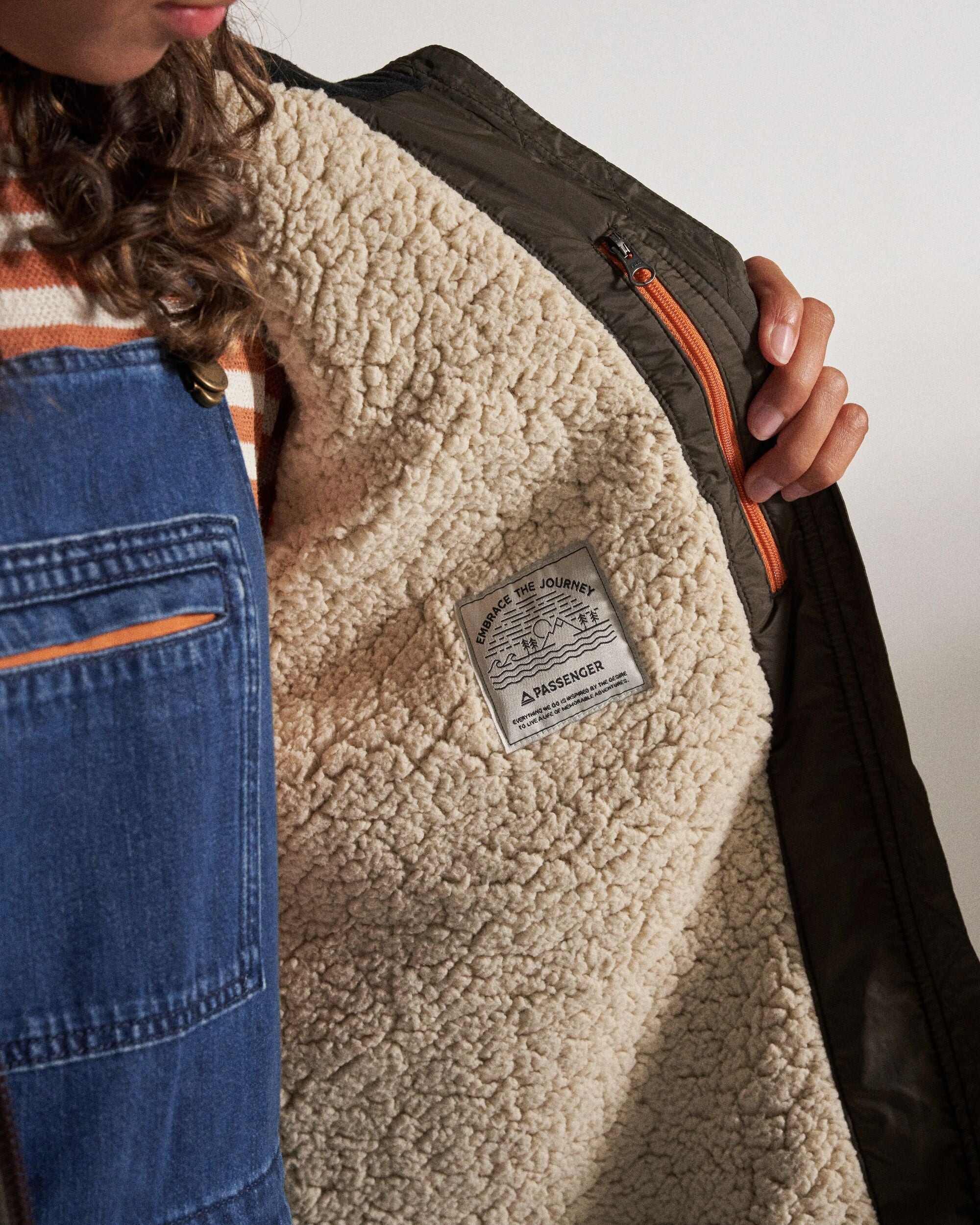 Flora Recycled Sherpa Lined Parka - Coffee