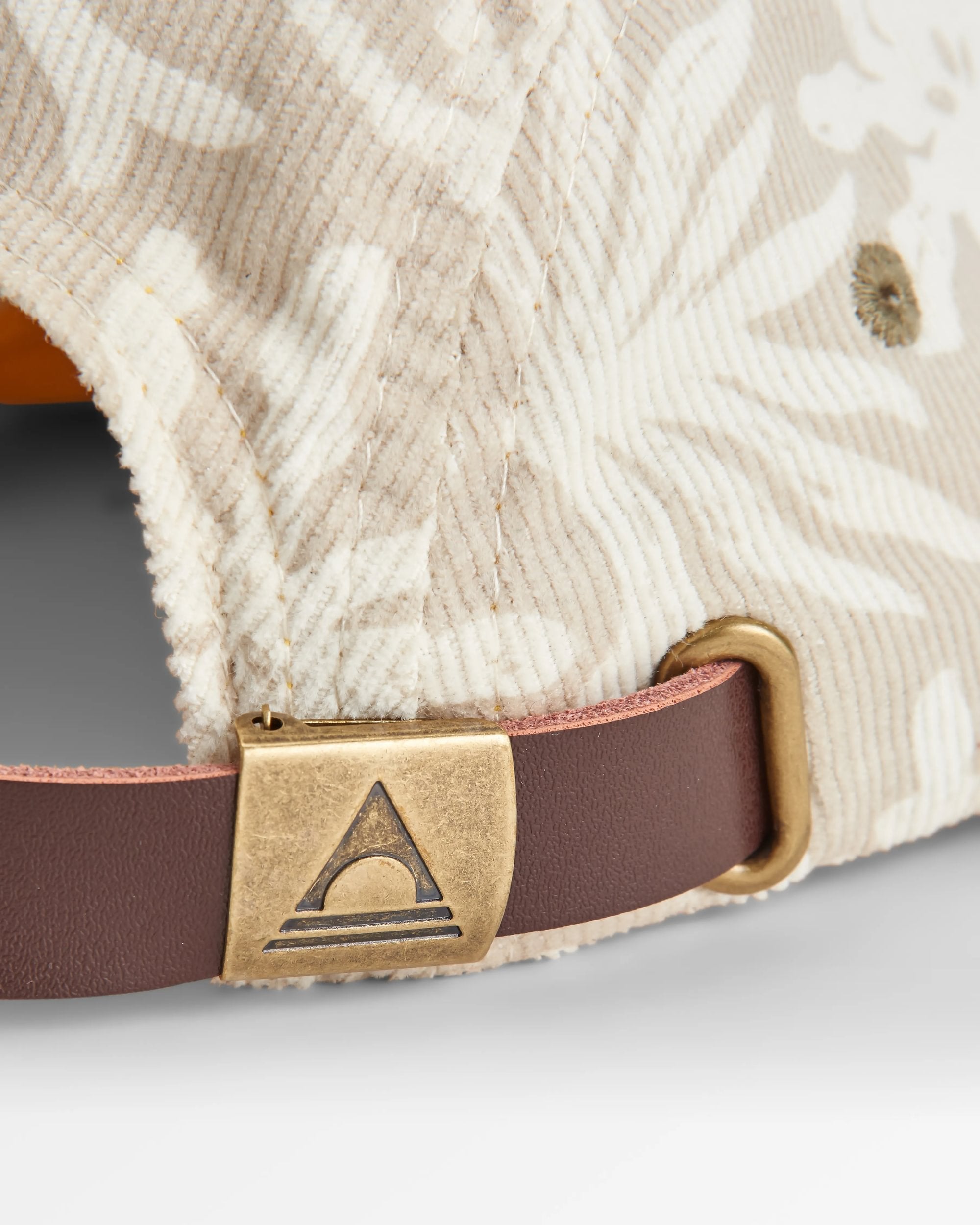 Fixie Recycled Cord 5 Panel Cap - Golden Spice/ Seaweed Pebble Grey