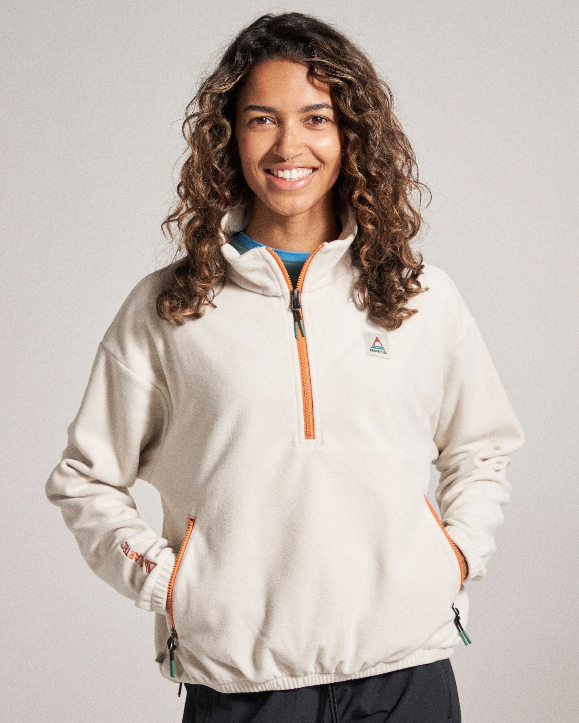 Ayla Recycled Micro Polartec® Fleece - Vintage White