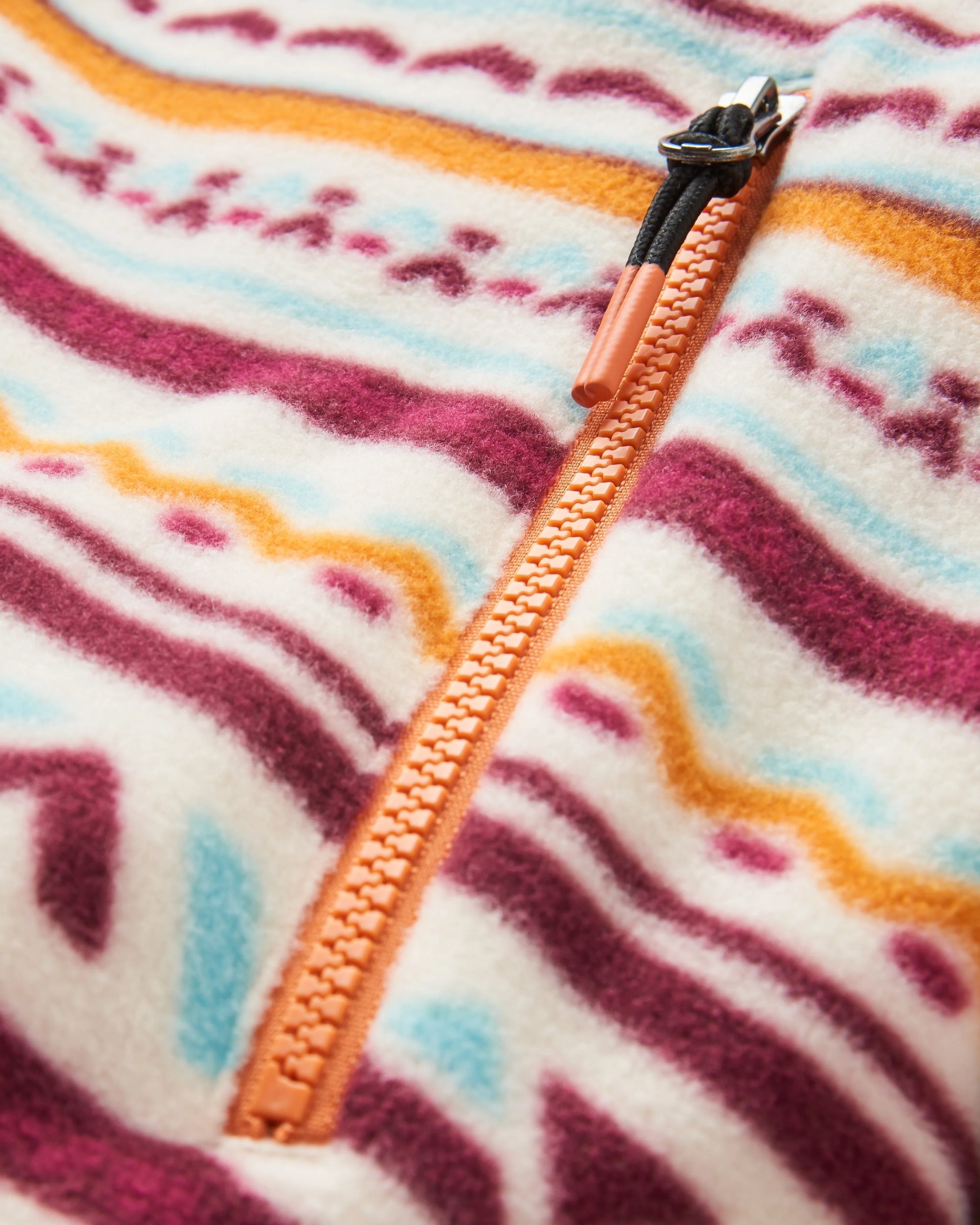 Ayla Micro Polartec® Hooded Fleece - Geo Tracks Birch