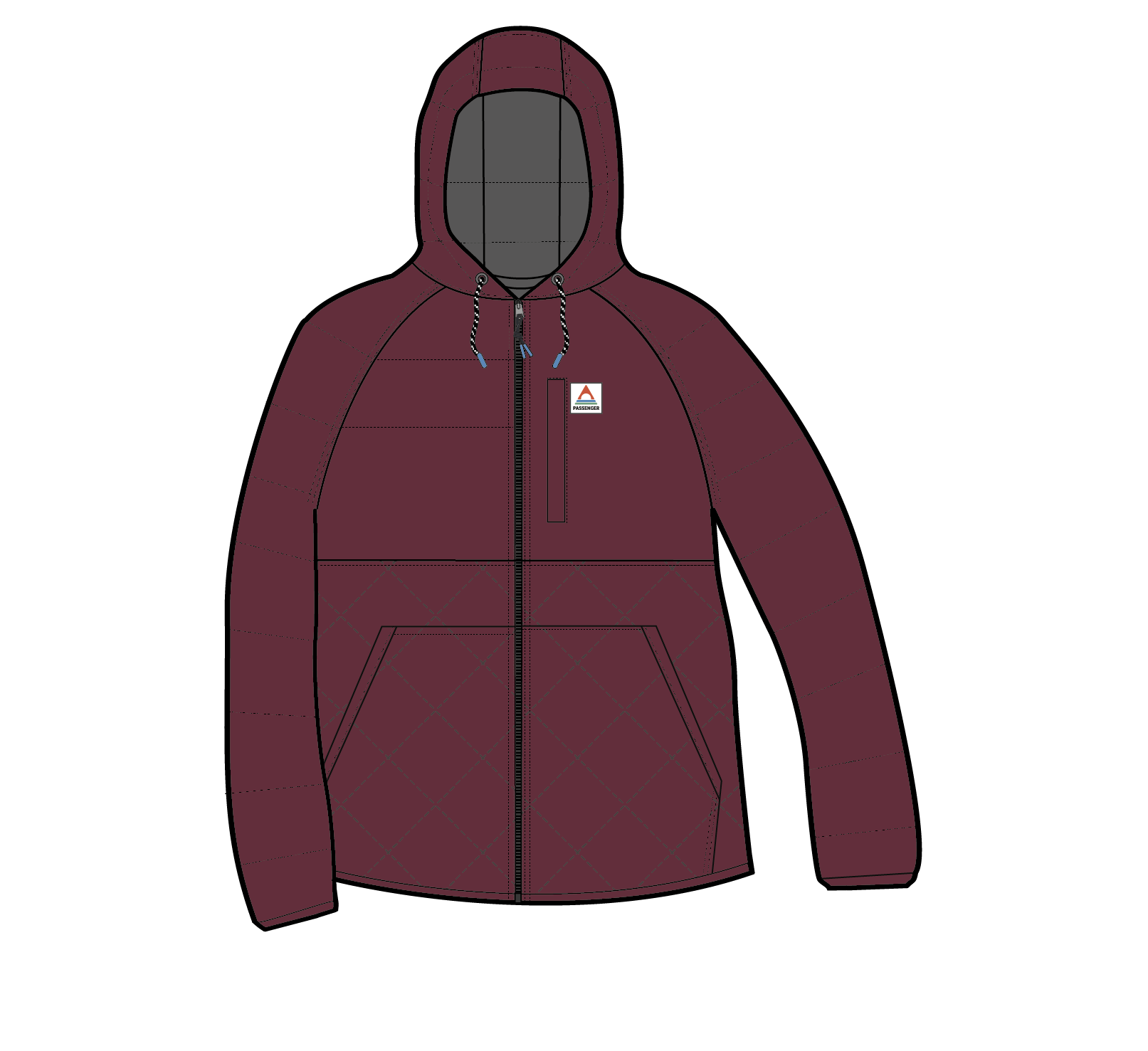 Dylan Recycled Insulated Full Zip Jacket - Fig