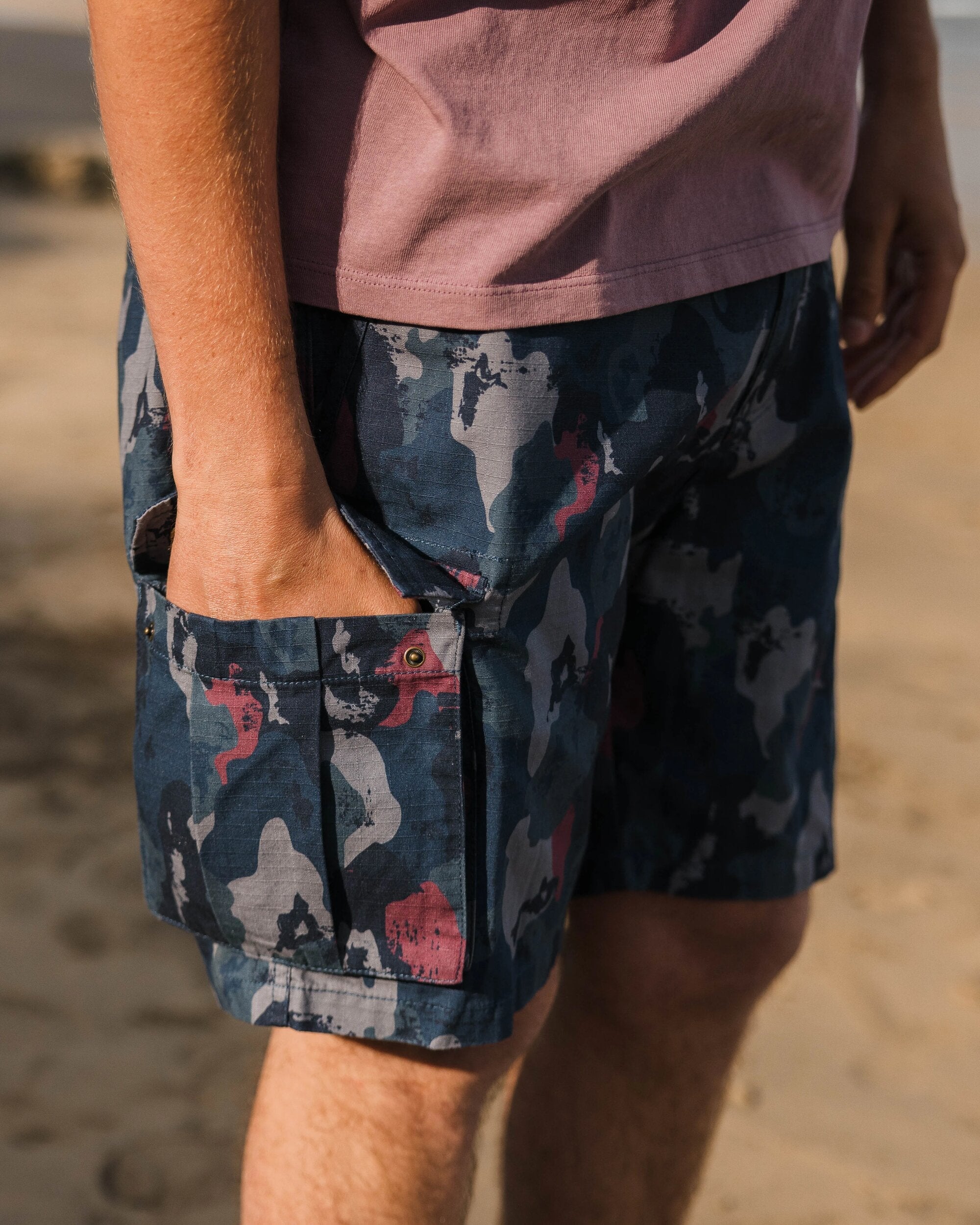 Adventurer Cargo Cotton Short - Sycamore Camo