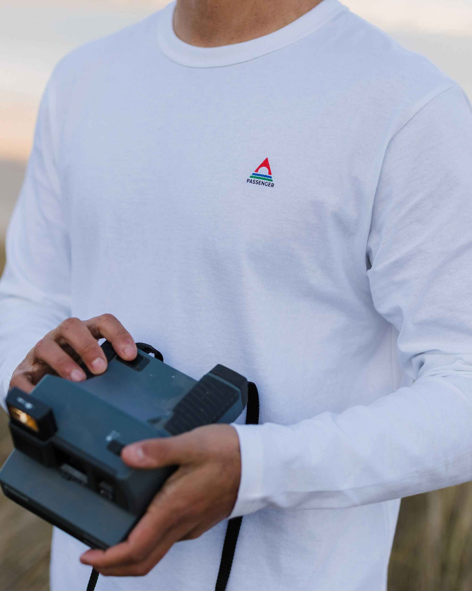 Classic Logo Recycled Cotton LS T-Shirt - White