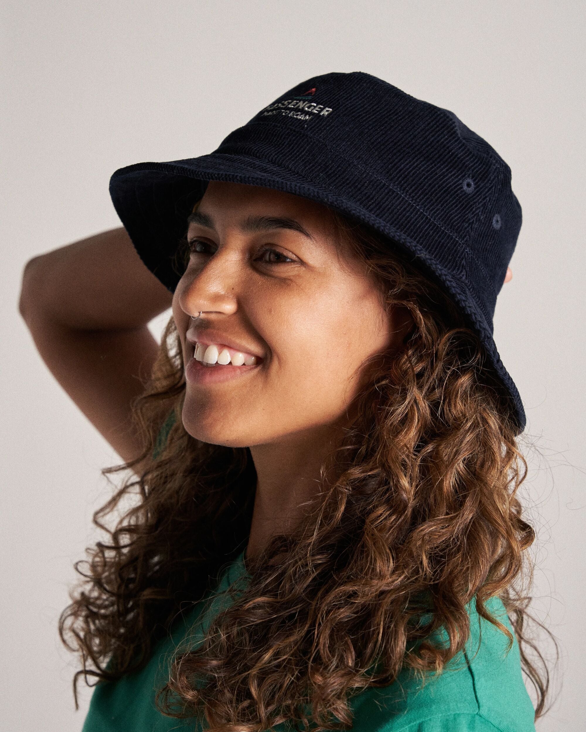 Forest Recycled Cord Bucket Hat - Deep Navy